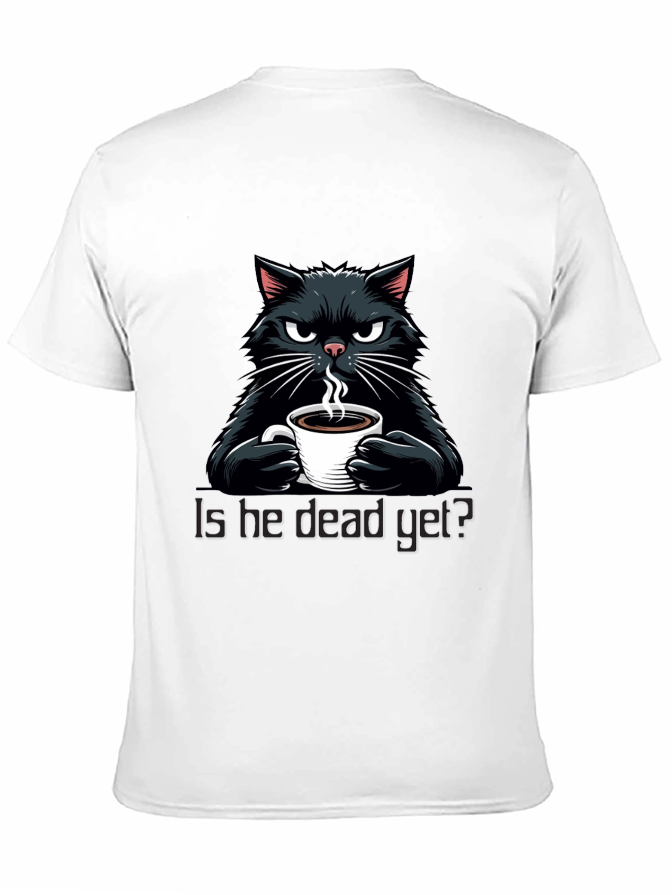 Grumpy Cat Coffee T-Shirt - Is He Dead Yet?
