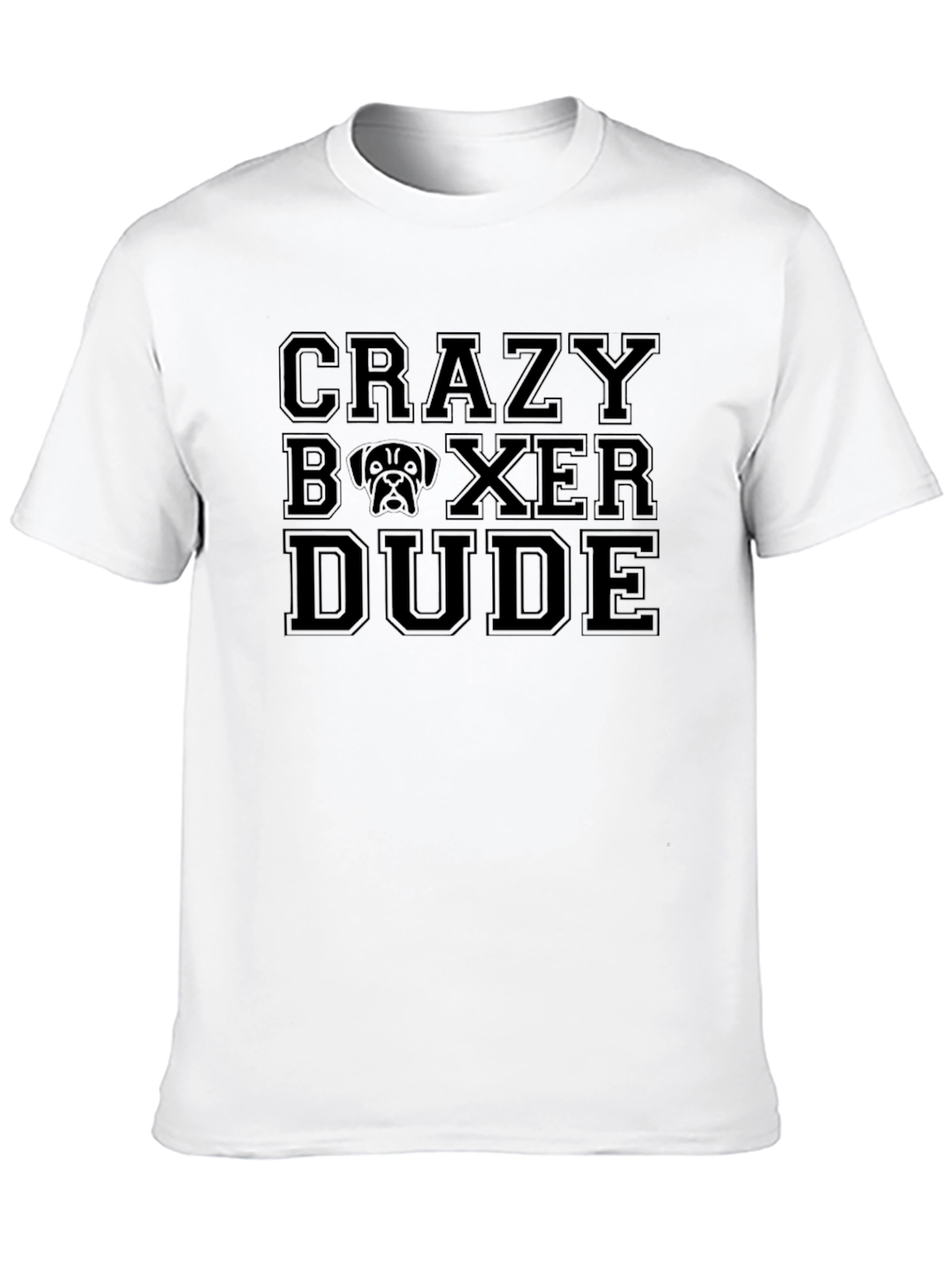 Crazy Boxer Dude Black T-Shirt