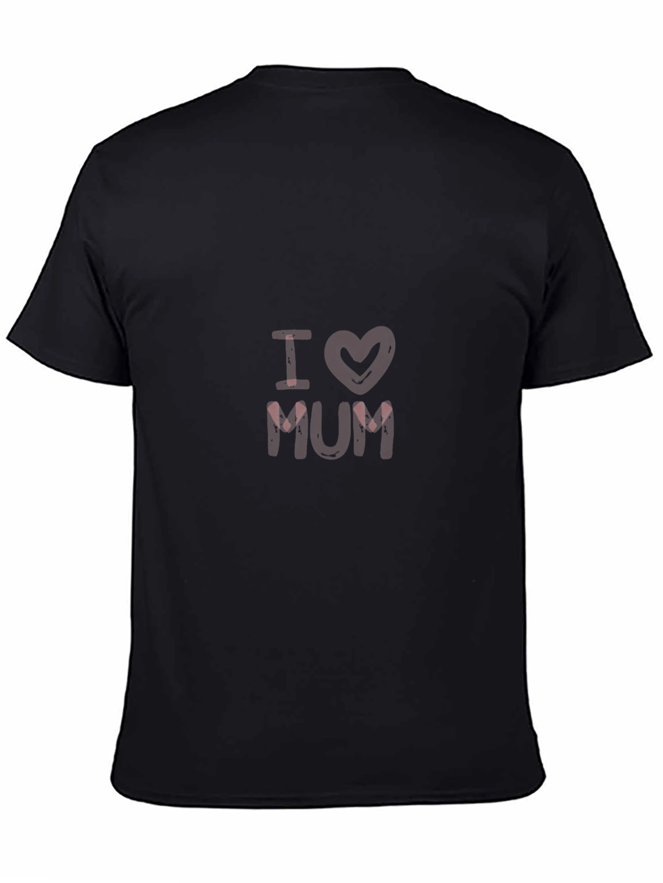 I Love Mum Graphic T-Shirt - Black Casual Tee