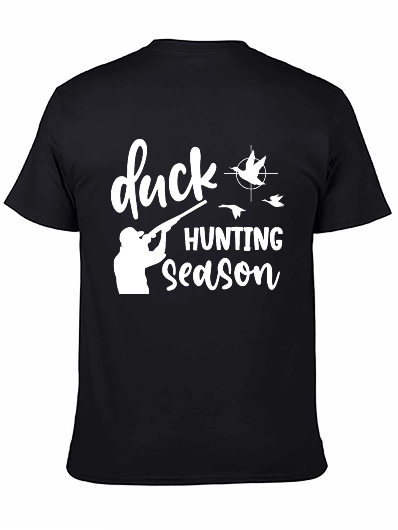 Duck Hunting Season Black Graphic T-Shirt