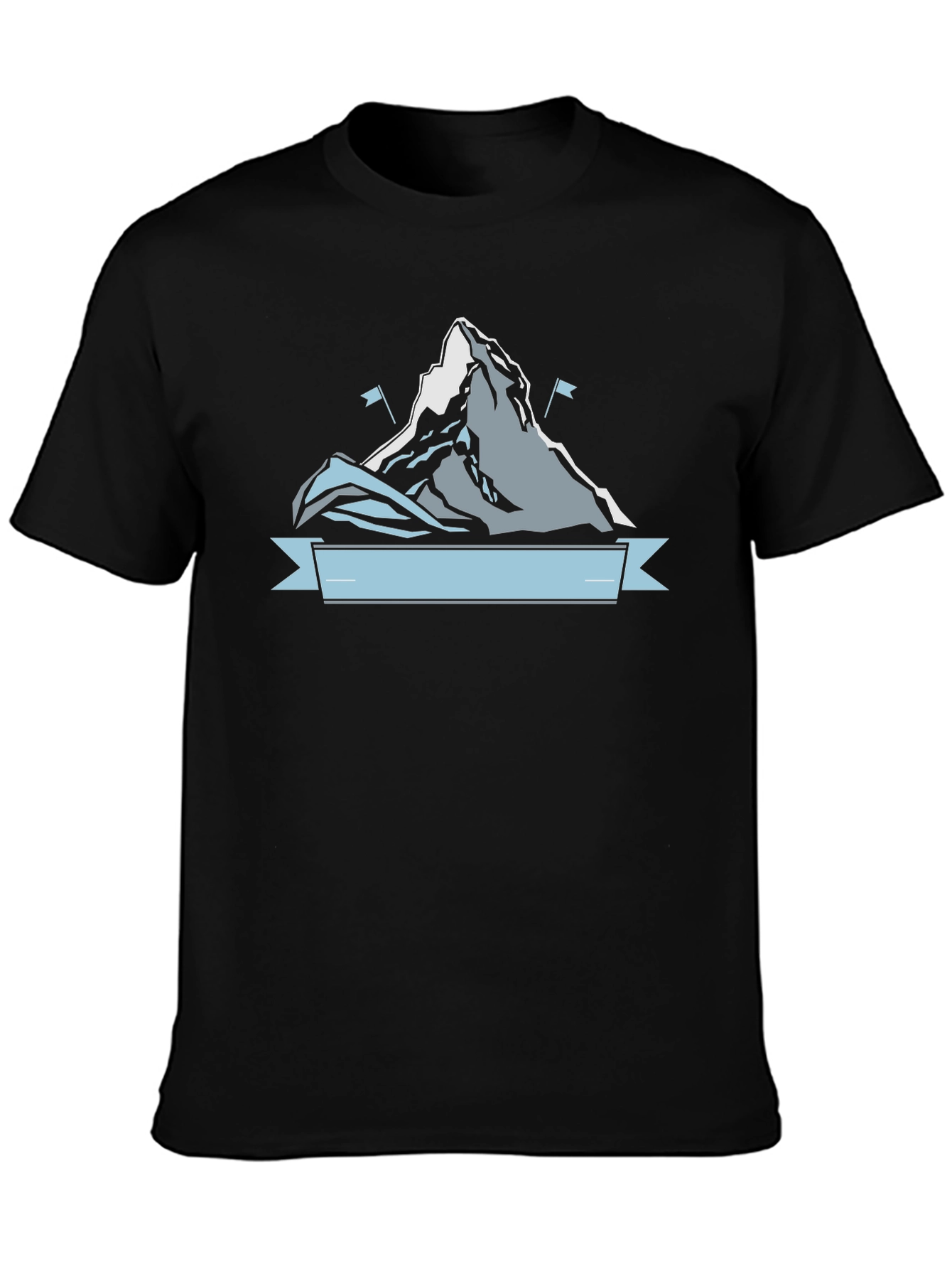 Mountain Graphic Mens Black T-Shirt