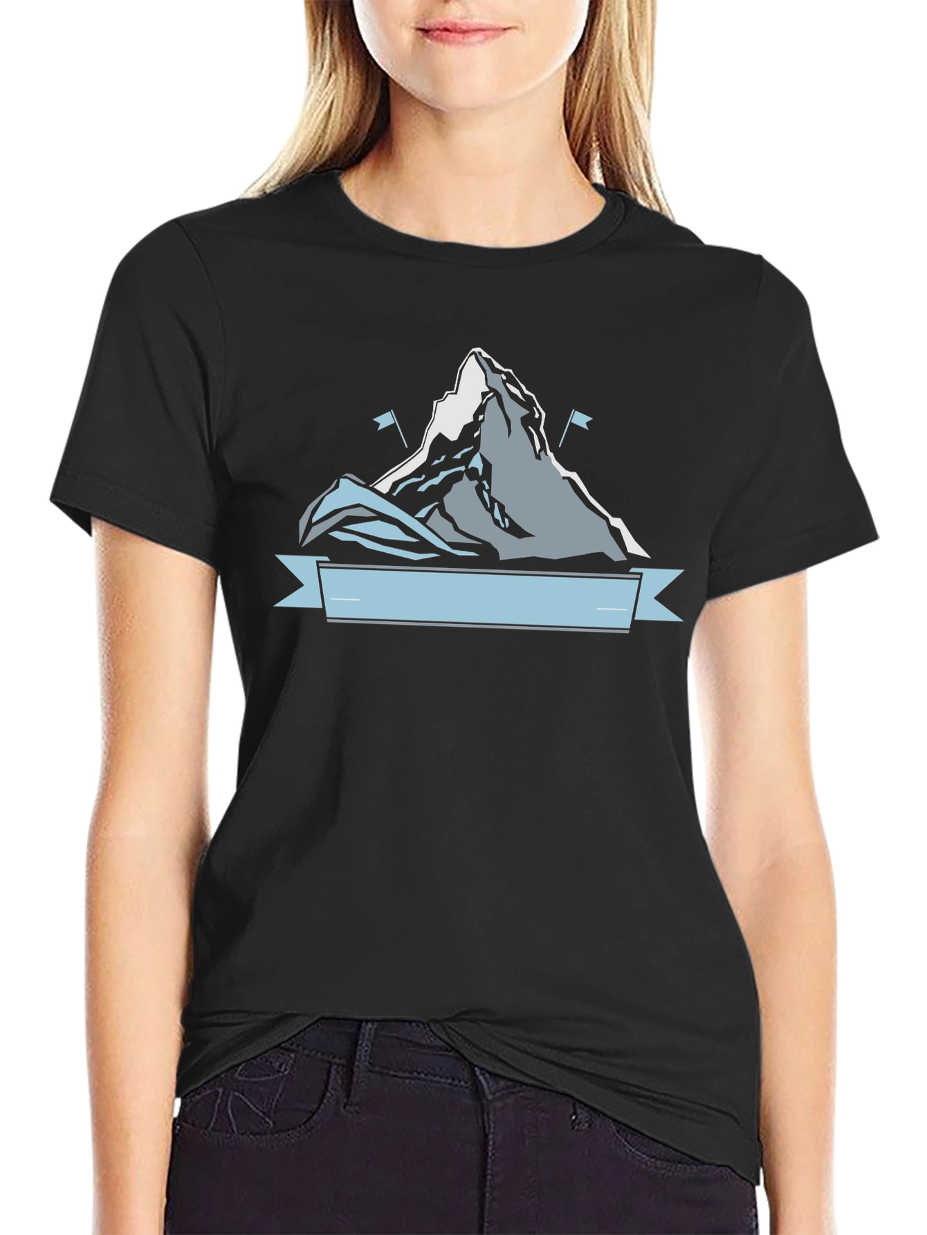 Mountain Graphic Mens Black T-Shirt