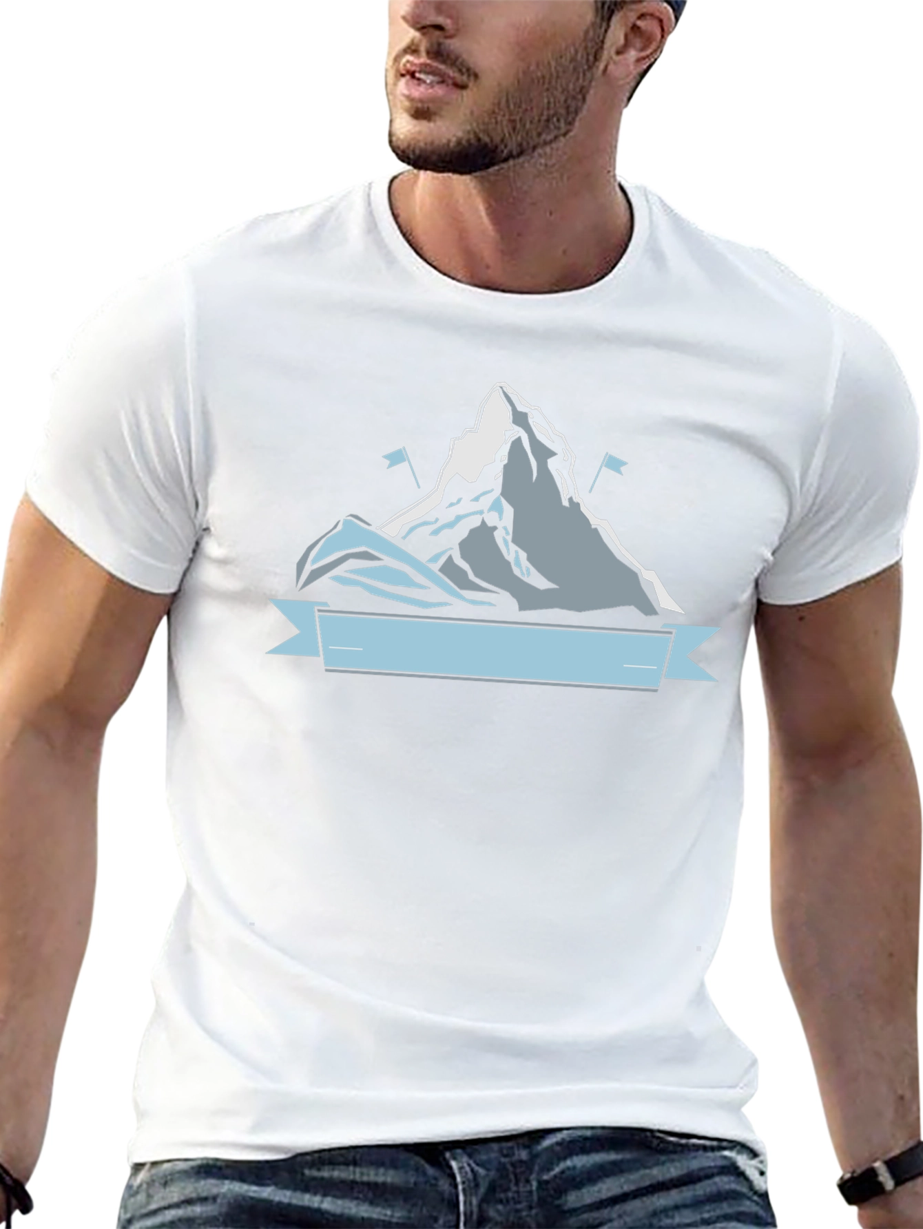 Mountain Graphic Mens Black T-Shirt