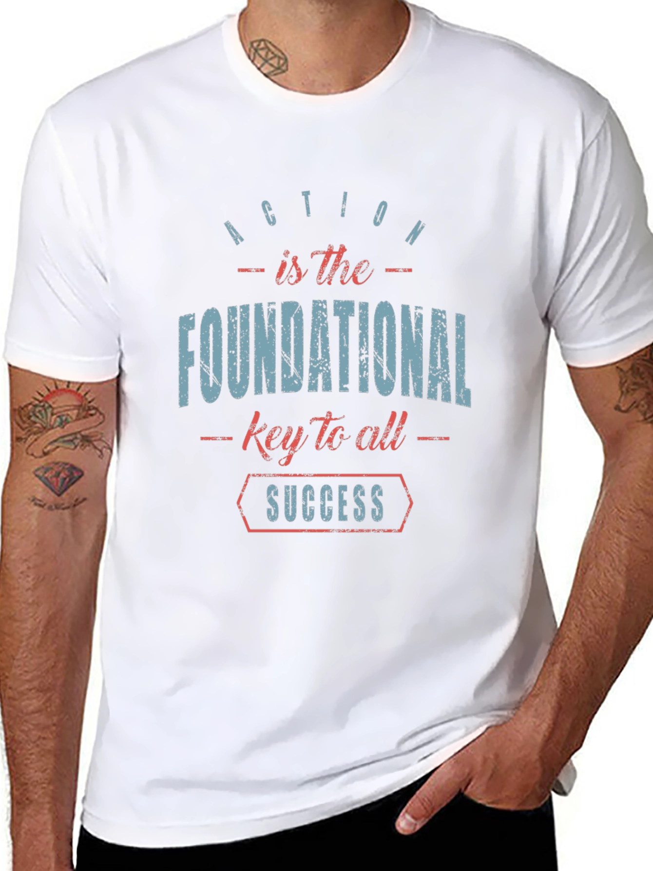 Inspirational Graphic T-Shirt: Action is Success