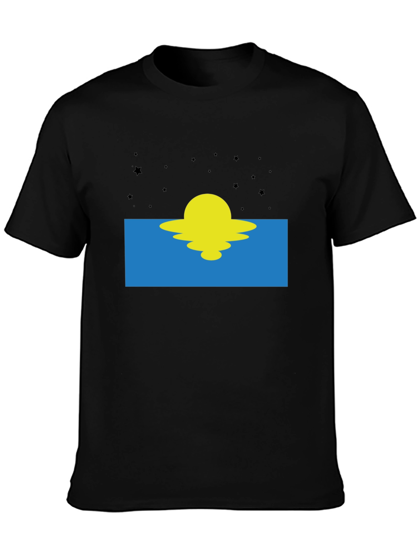 Sunset Graphic Tee - Black Cotton Blend