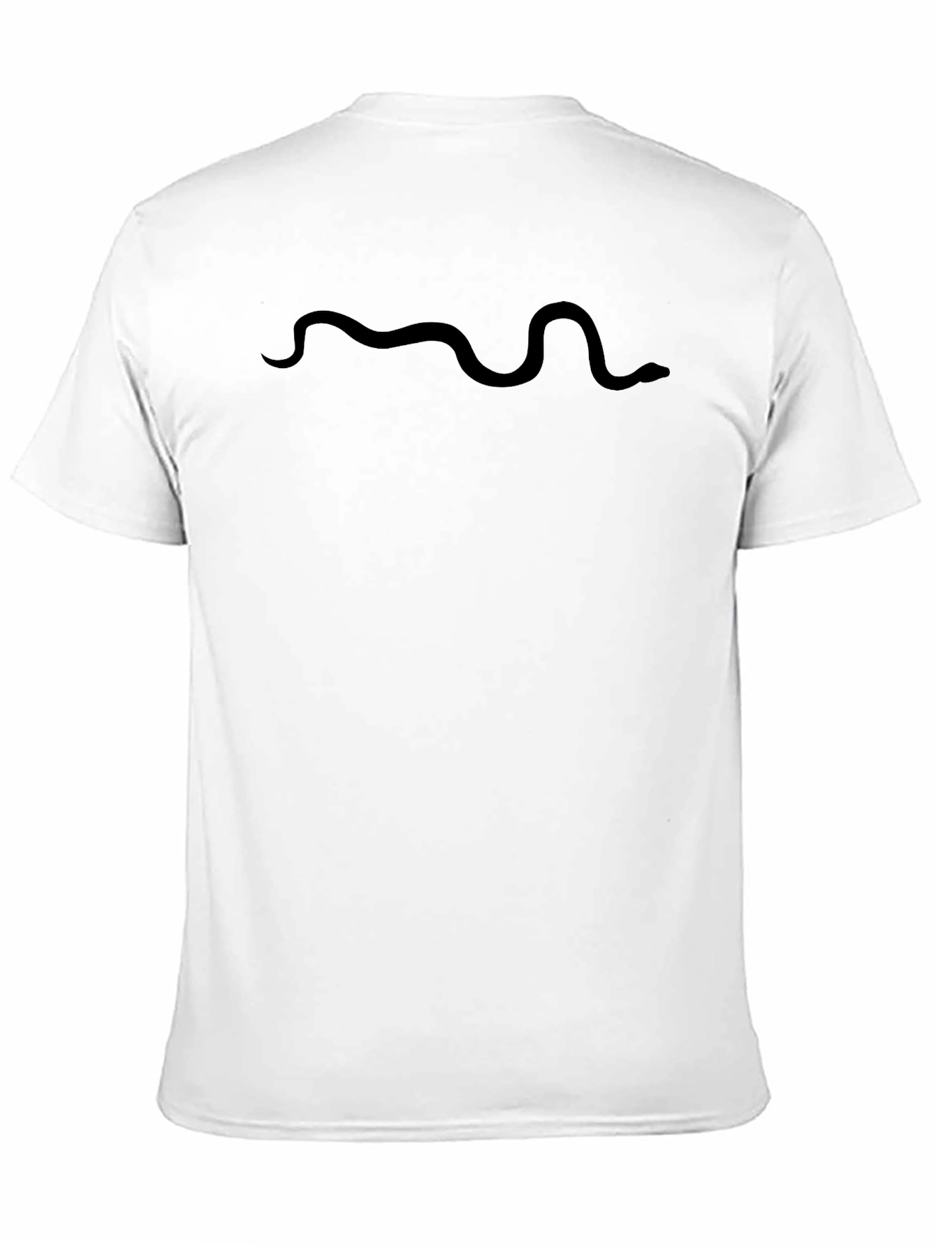 Wavy Line Graphic Black T-Shirt