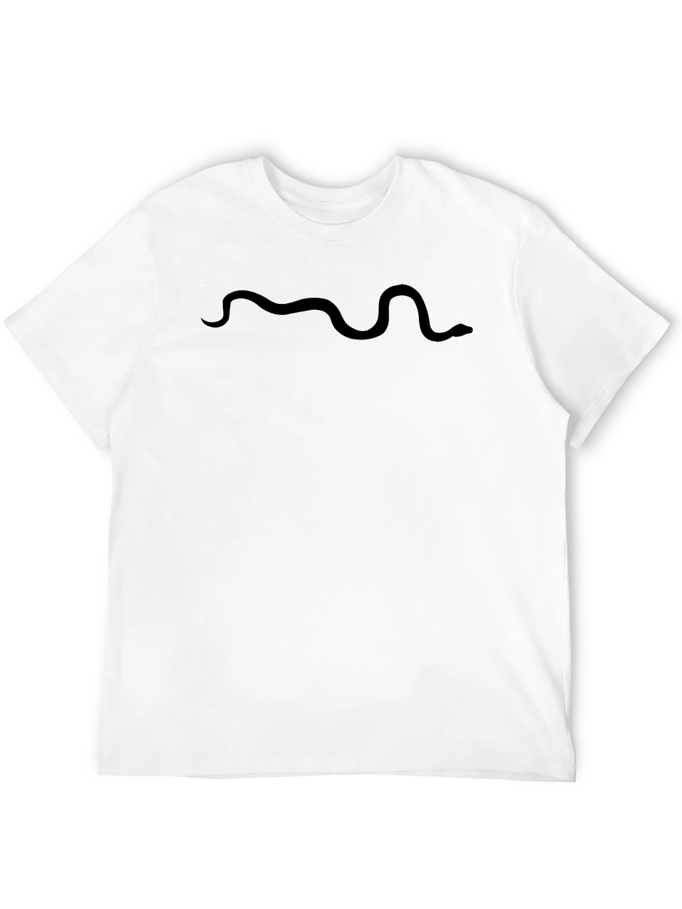 Wavy Line Graphic Black T-Shirt