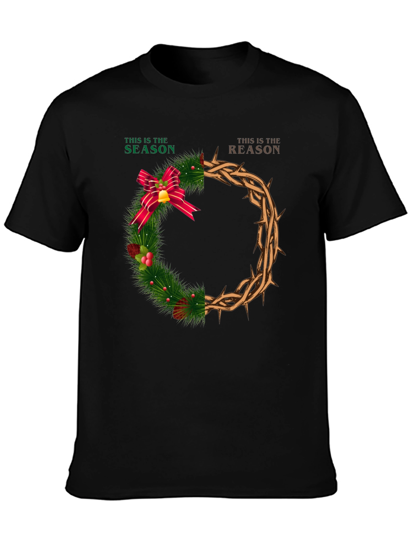 Season & Reason Christmas Wreath Graphic T-Shirt
