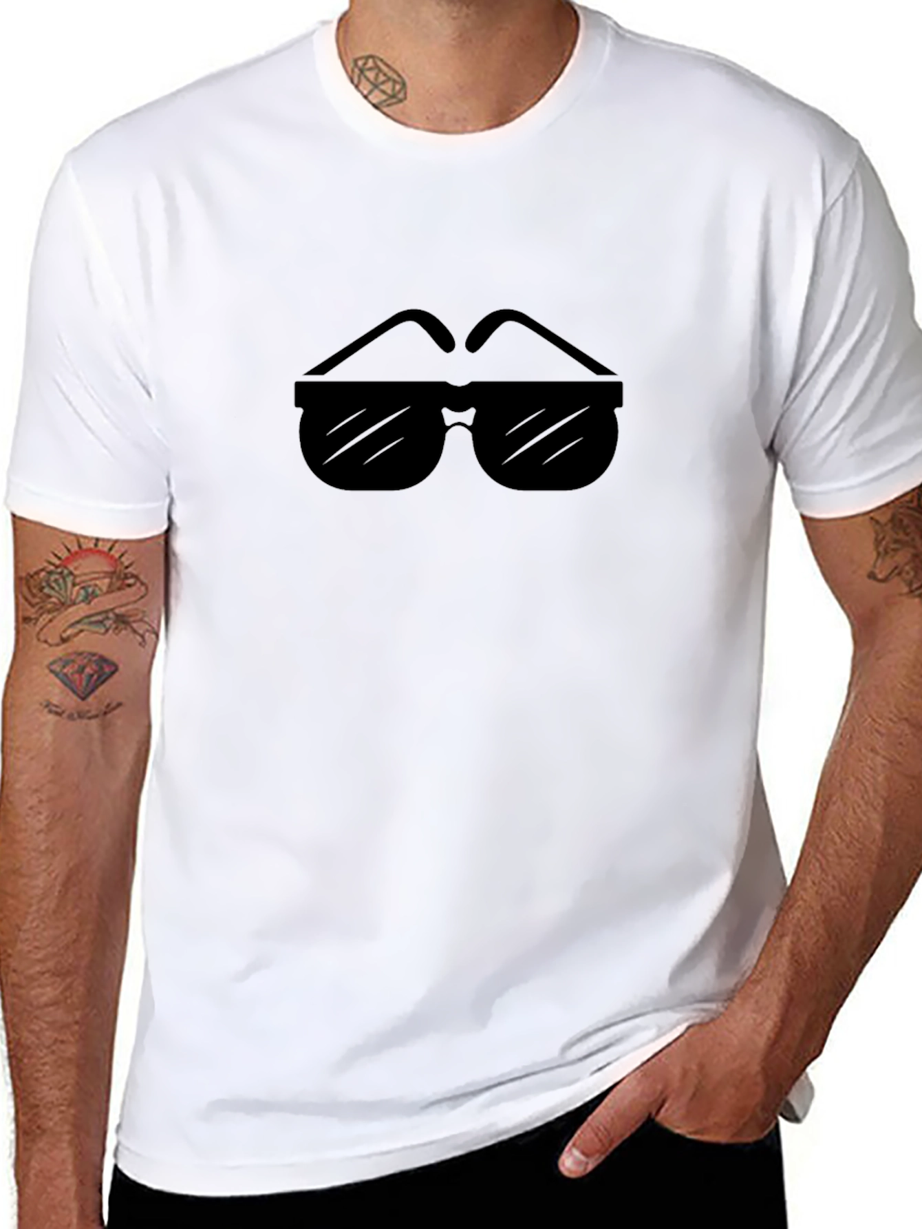 Cool Sunglasses Graphic Tee - Black T-Shirt
