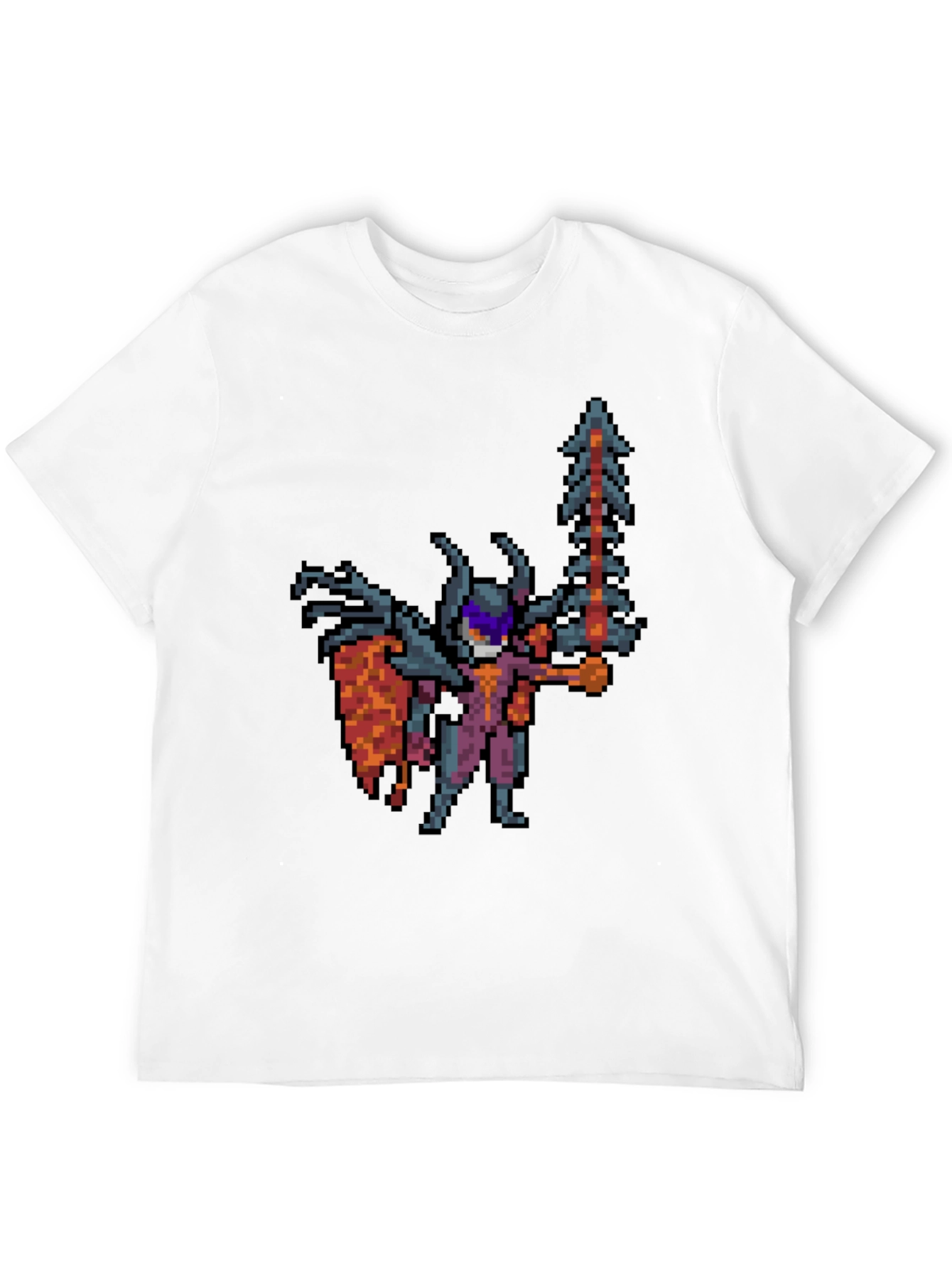 Pixel Art Warrior Black T-Shirt - Gaming Style