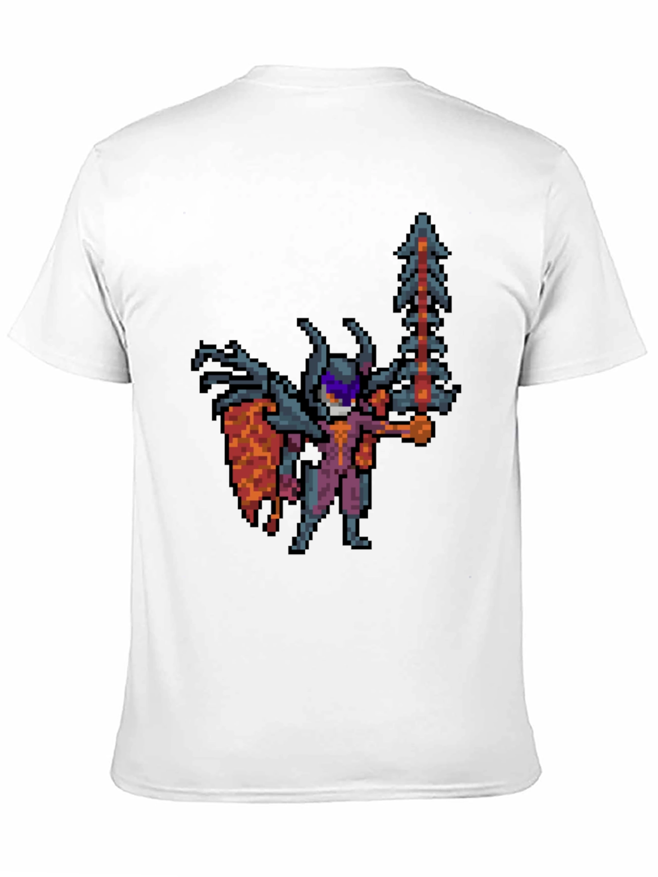Pixel Art Warrior Black T-Shirt - Gaming Style