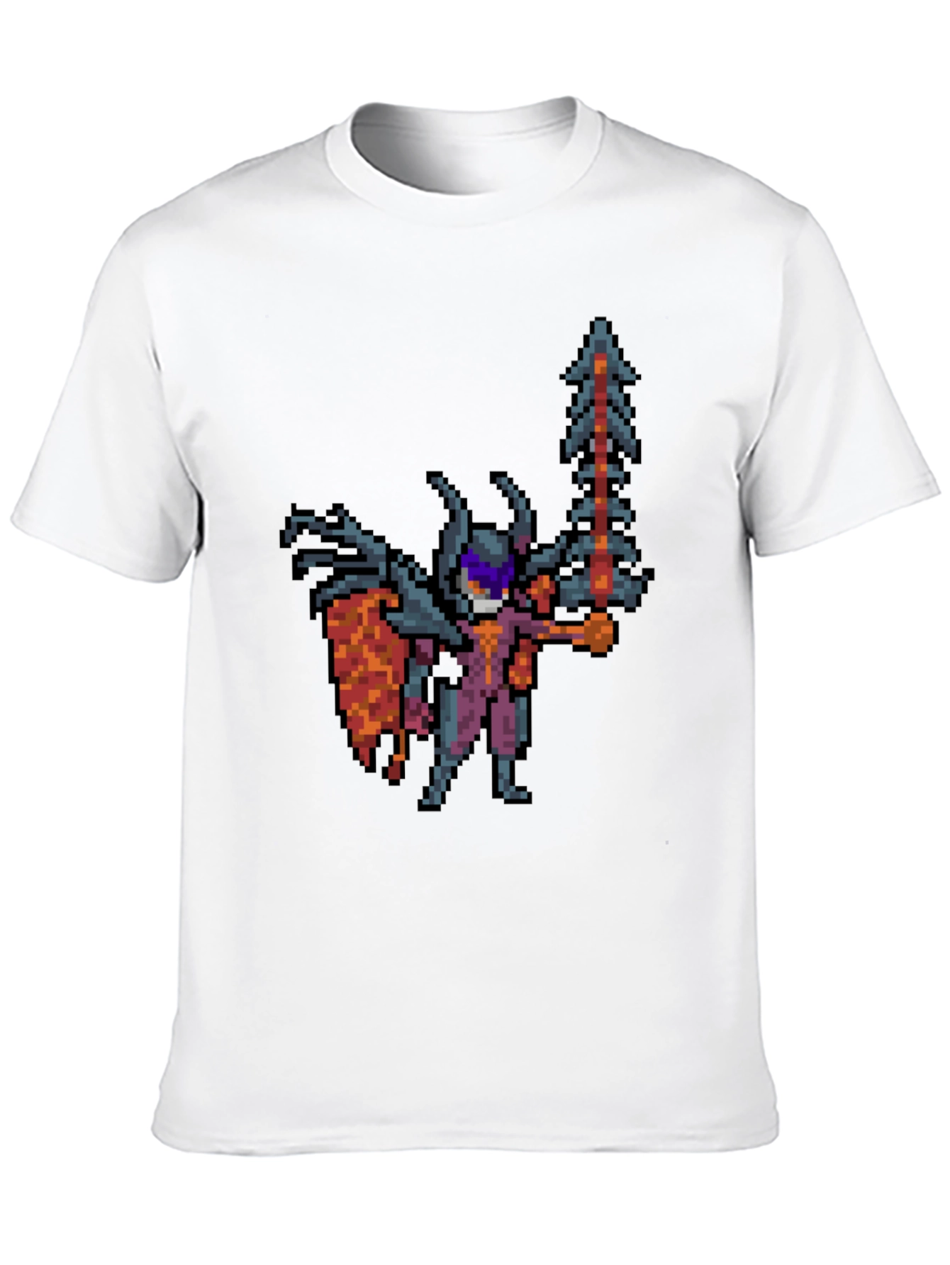 Pixel Art Warrior Black T-Shirt - Gaming Style