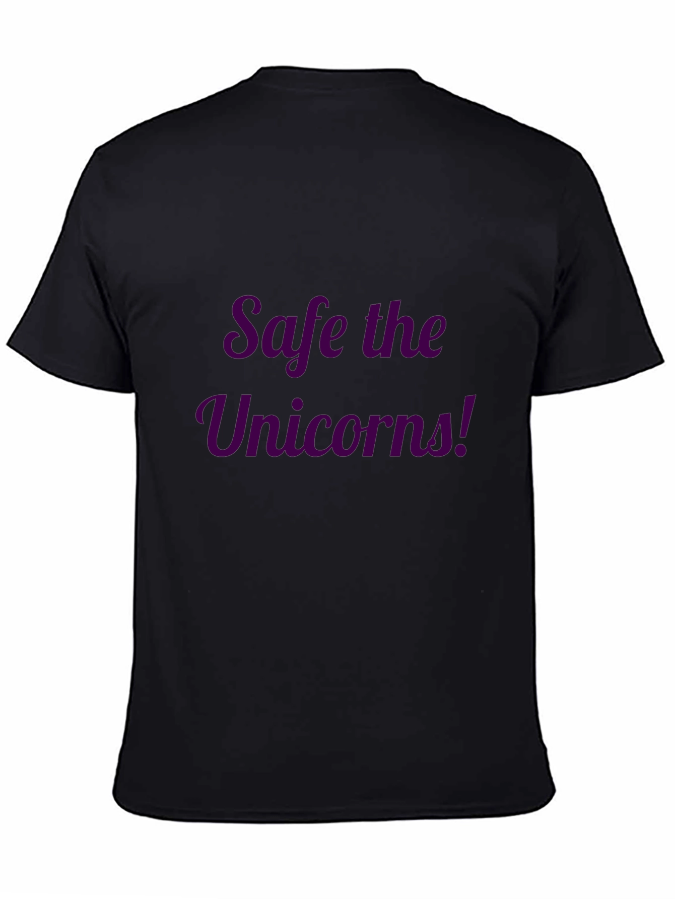 Safe the Unicorns! Black T-Shirt