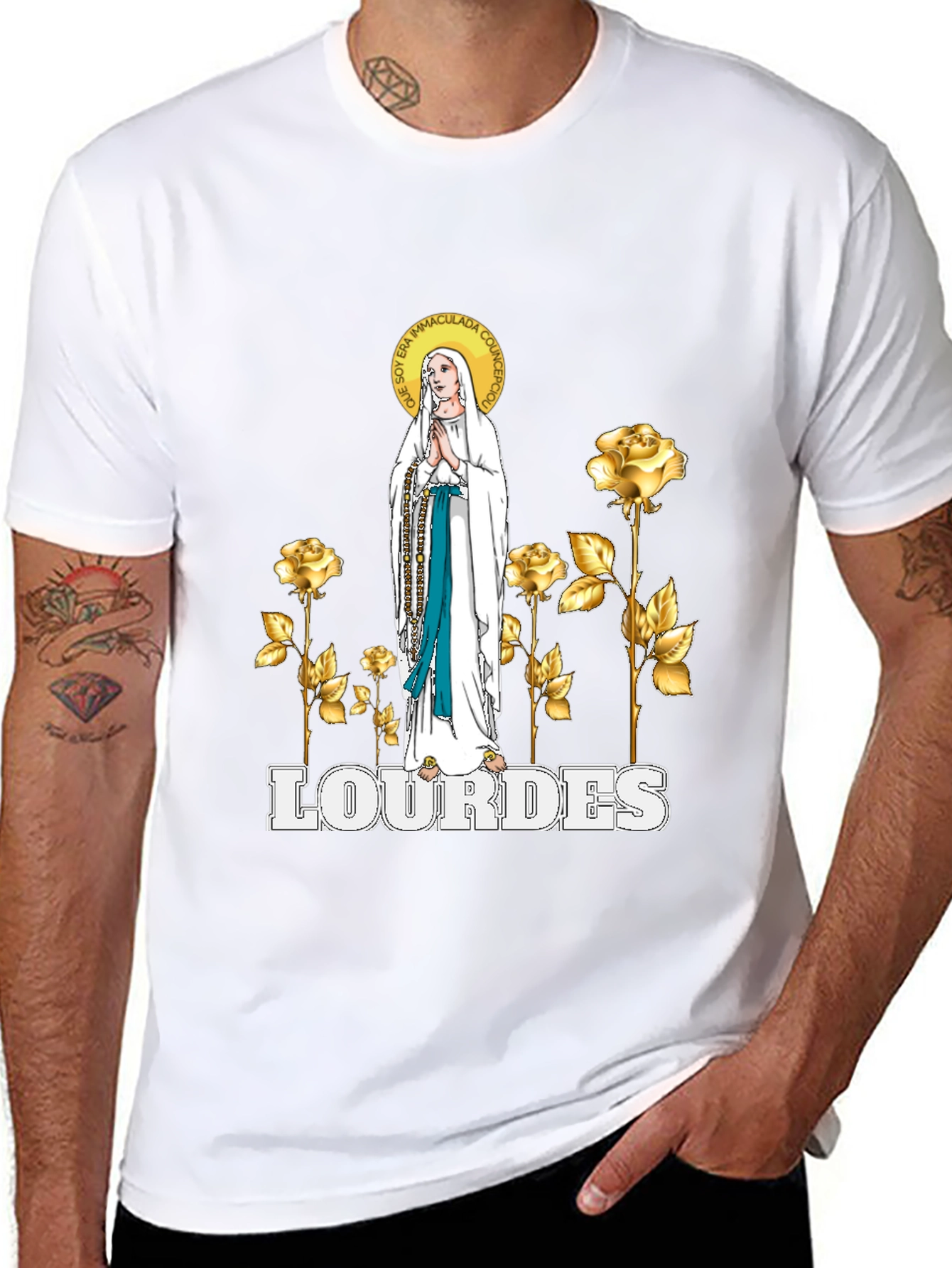Lourdes Graphic T-Shirt - Religious Apparel