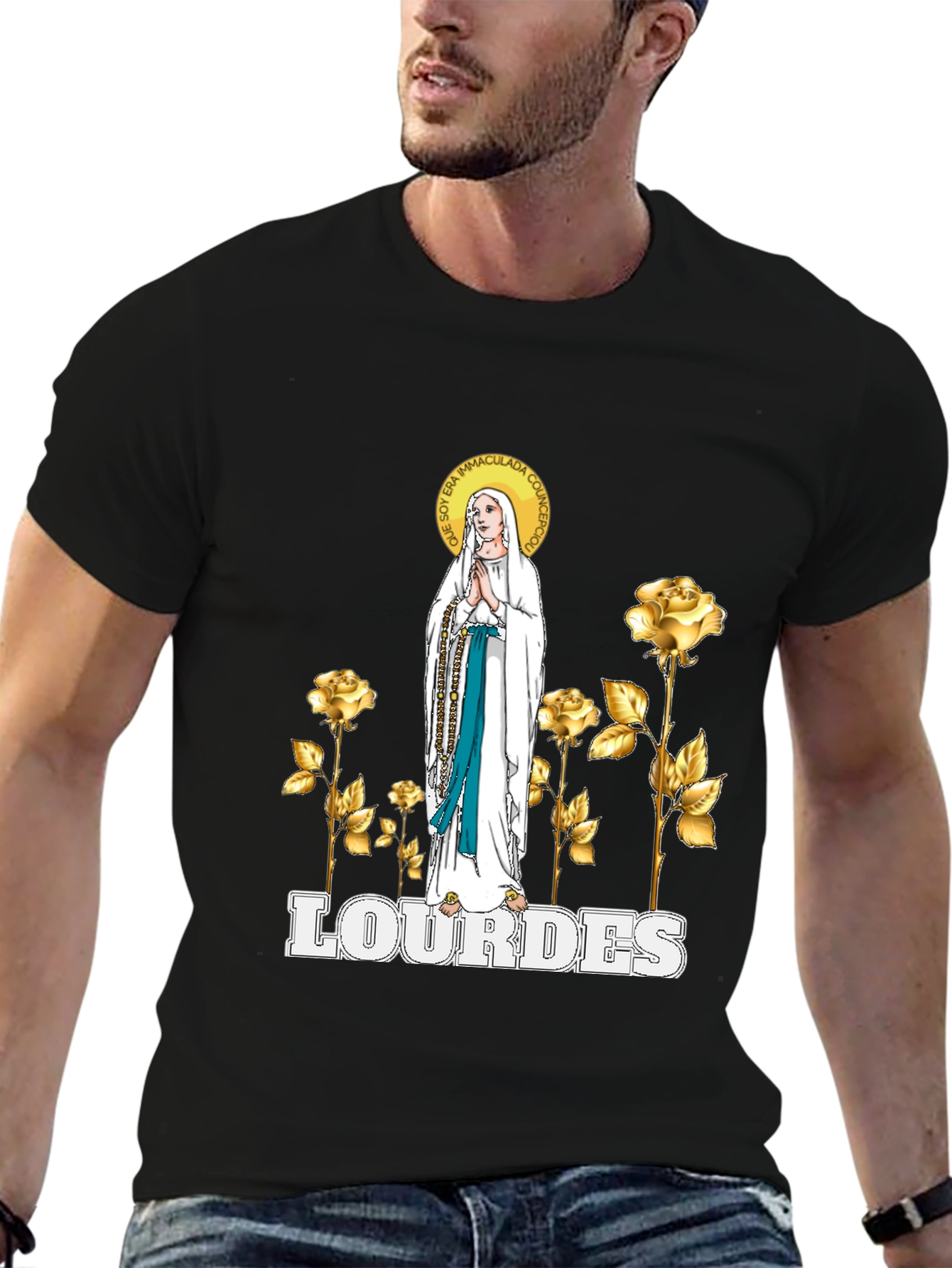 Lourdes Graphic T-Shirt - Religious Apparel