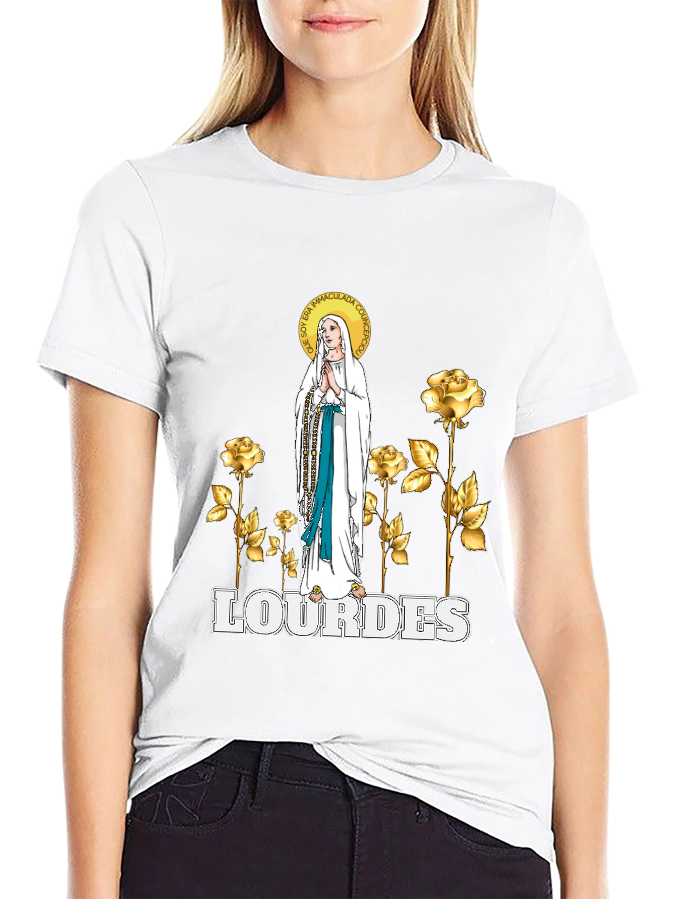 Lourdes Graphic T-Shirt - Religious Apparel