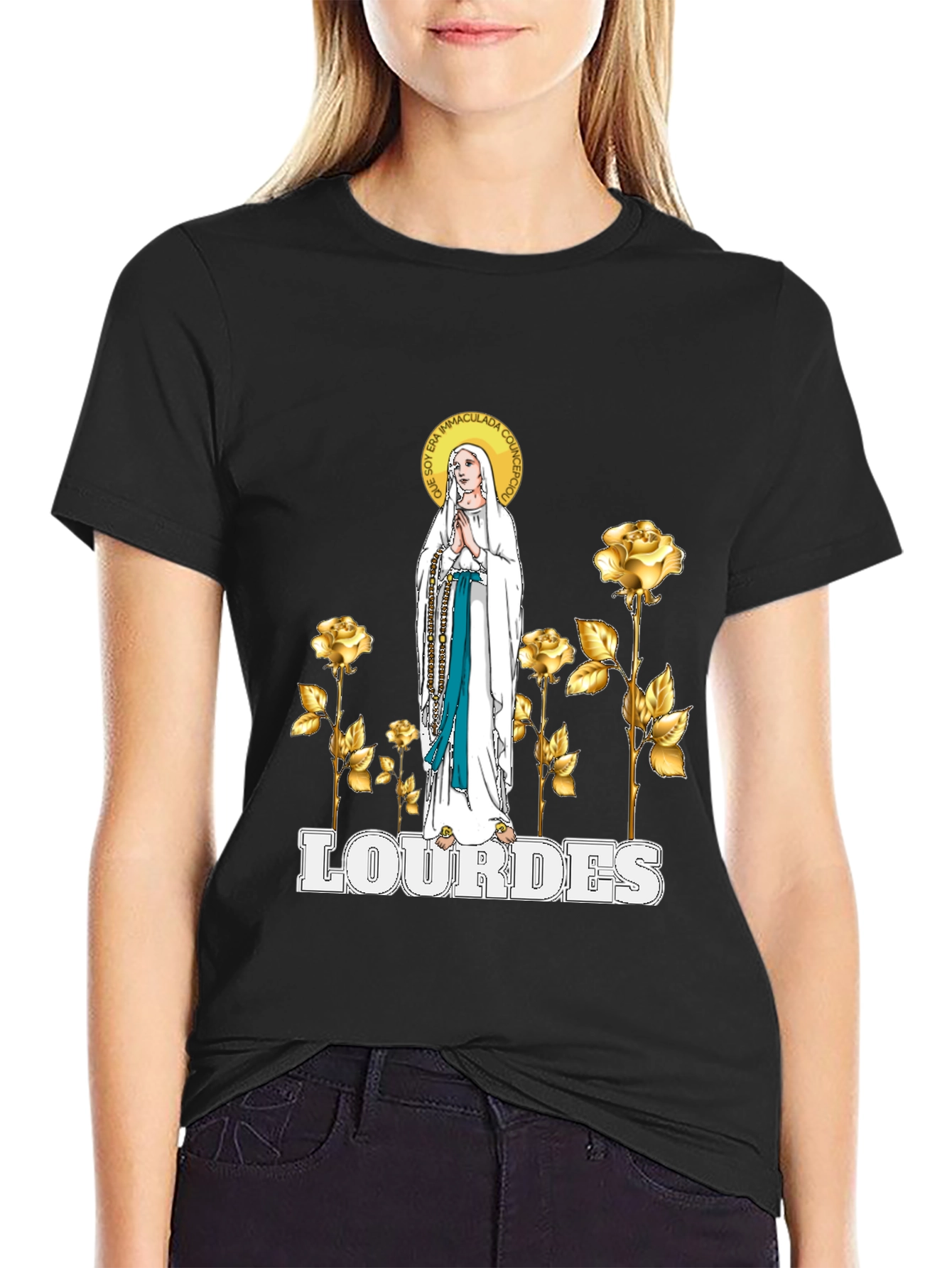 Lourdes Graphic T-Shirt - Religious Apparel