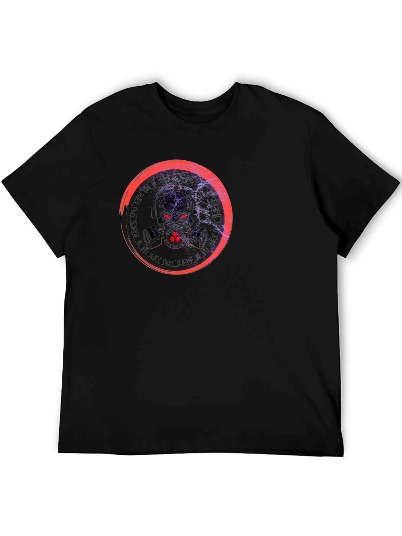 Toxic Gas Mask Graphic Black T-Shirt