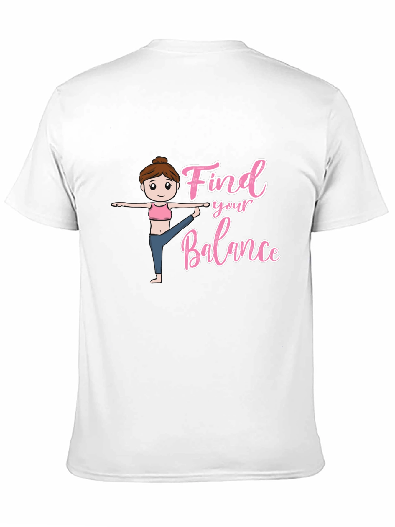 Find Your Balance Yoga Tee - Black Graphic T-Shirt