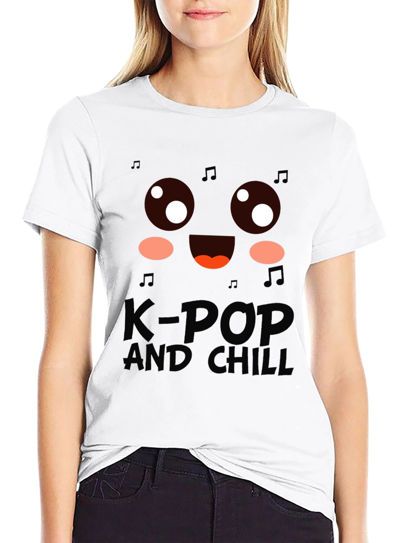 K-Pop and Chill Graphic Tee - Black