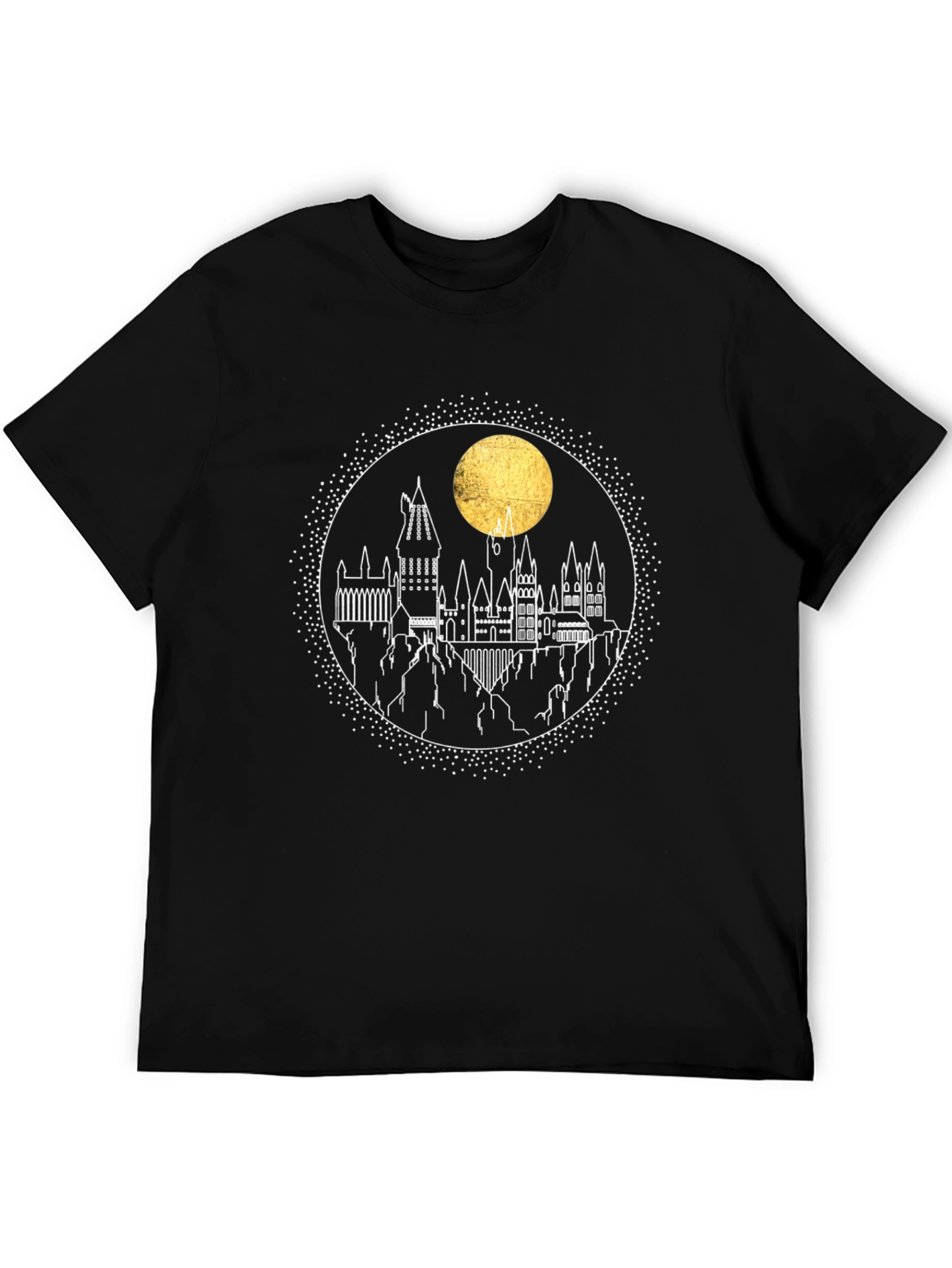Harry Potter Hogwarts Castle Moon Graphic Tee