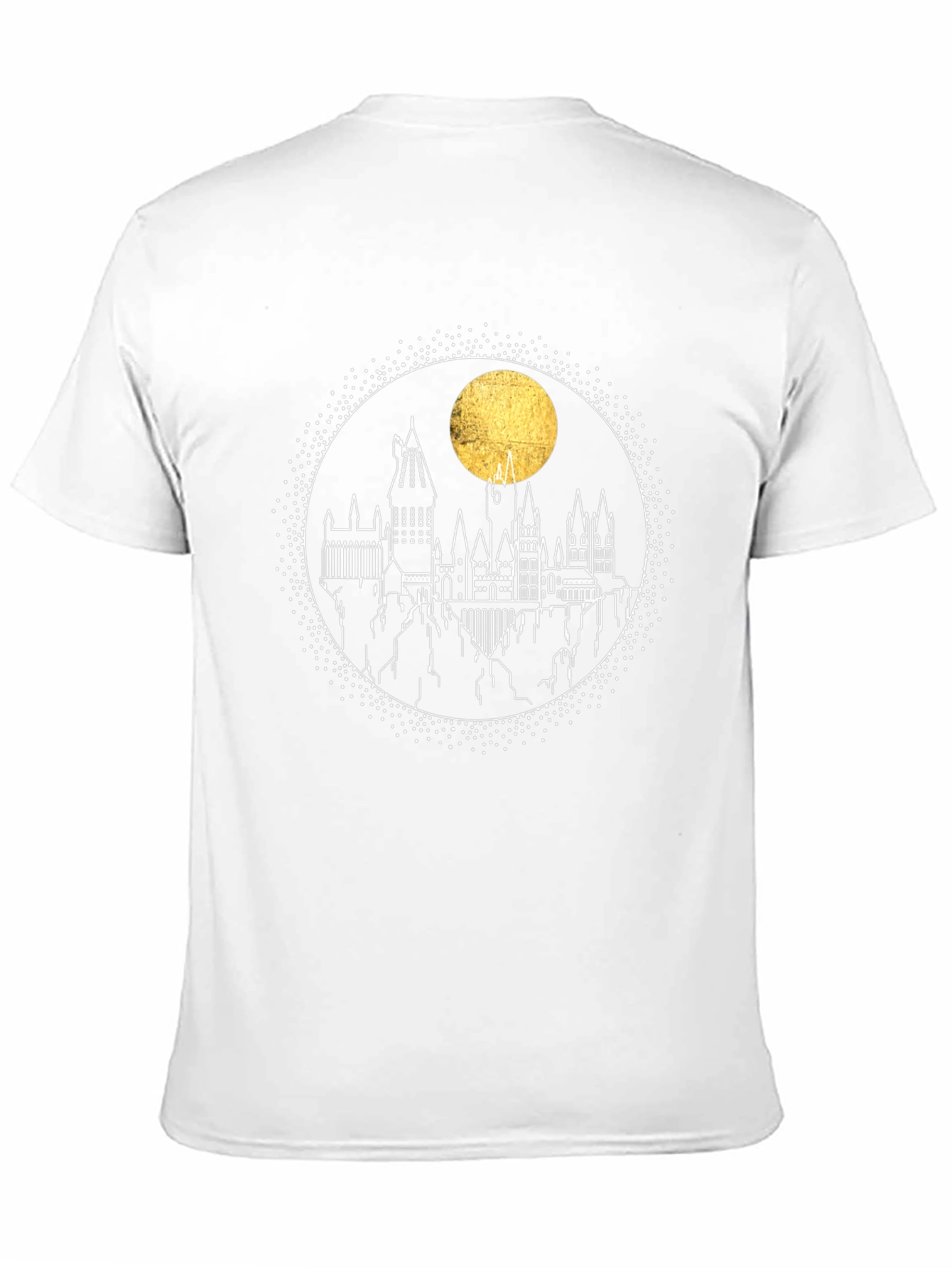 Harry Potter Hogwarts Castle Moon Graphic Tee