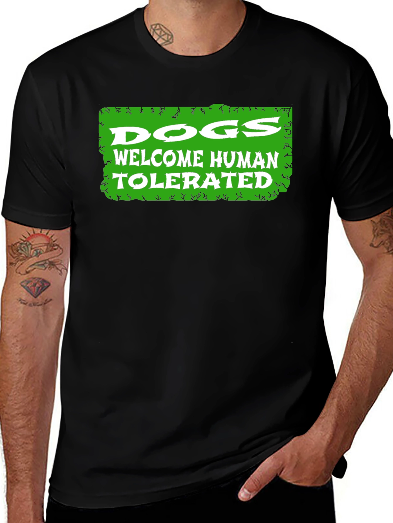 Dogs Welcome Humans Tolerated Graphic T-Shirt