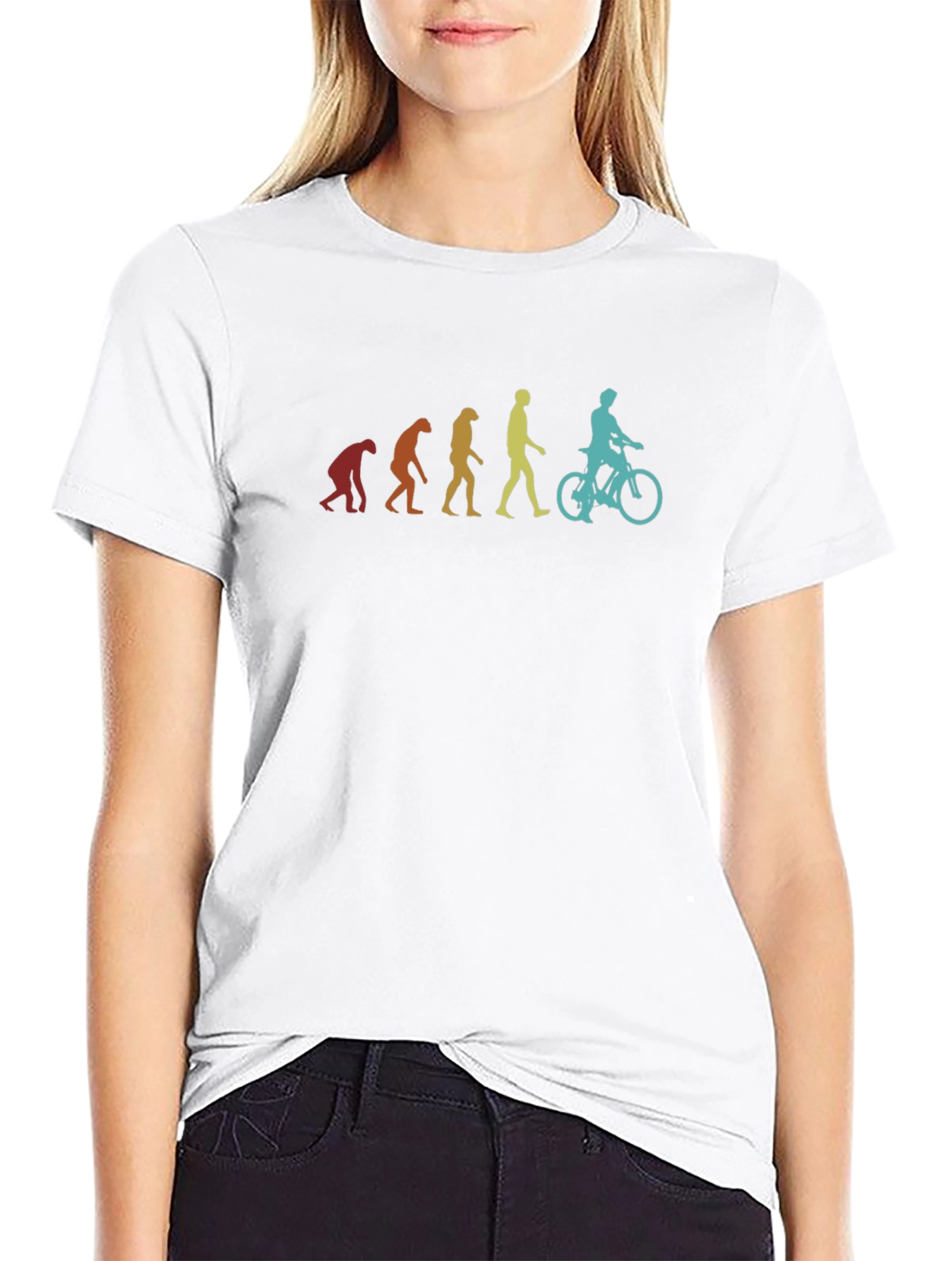 Evolution of Biker T-Shirt - Cool Graphic Tee