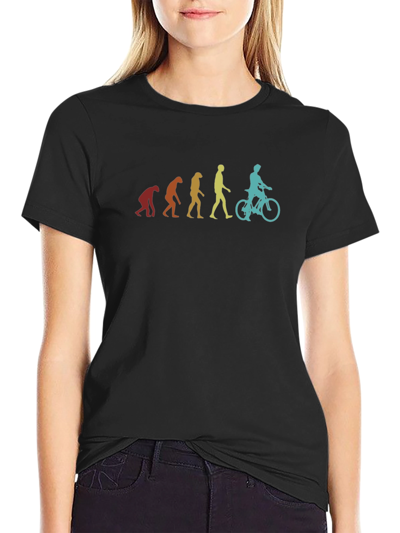 Evolution of Biker T-Shirt - Cool Graphic Tee