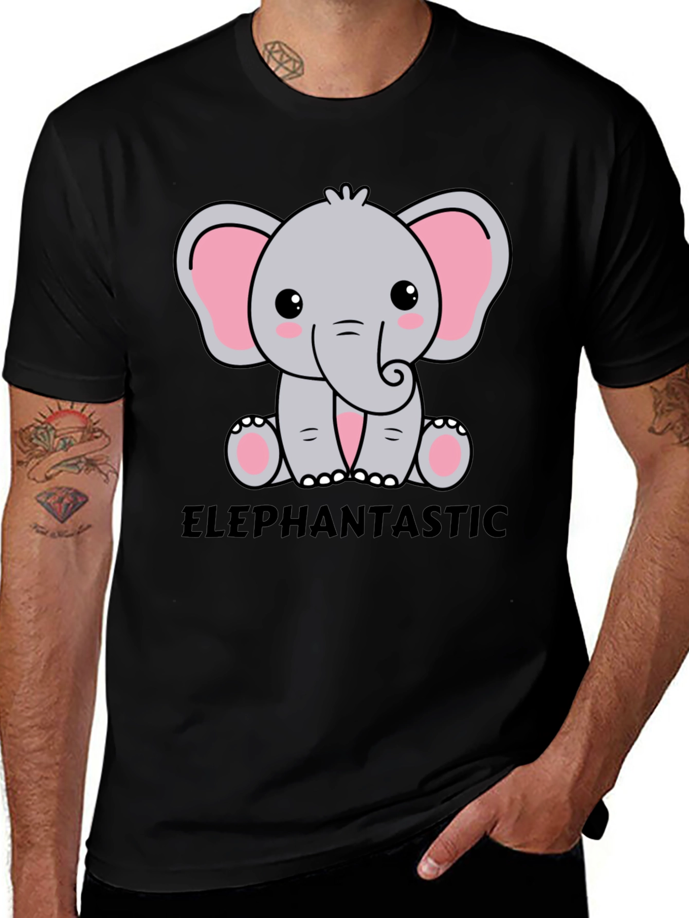 Elephantastic Graphic Tee - Cute Cartoon Elephant Design