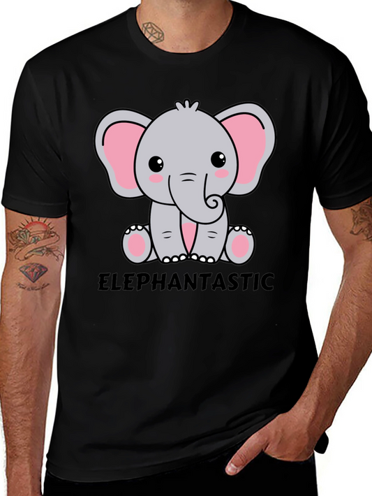 Elephantastic Graphic Tee - Cute Cartoon Elephant Design