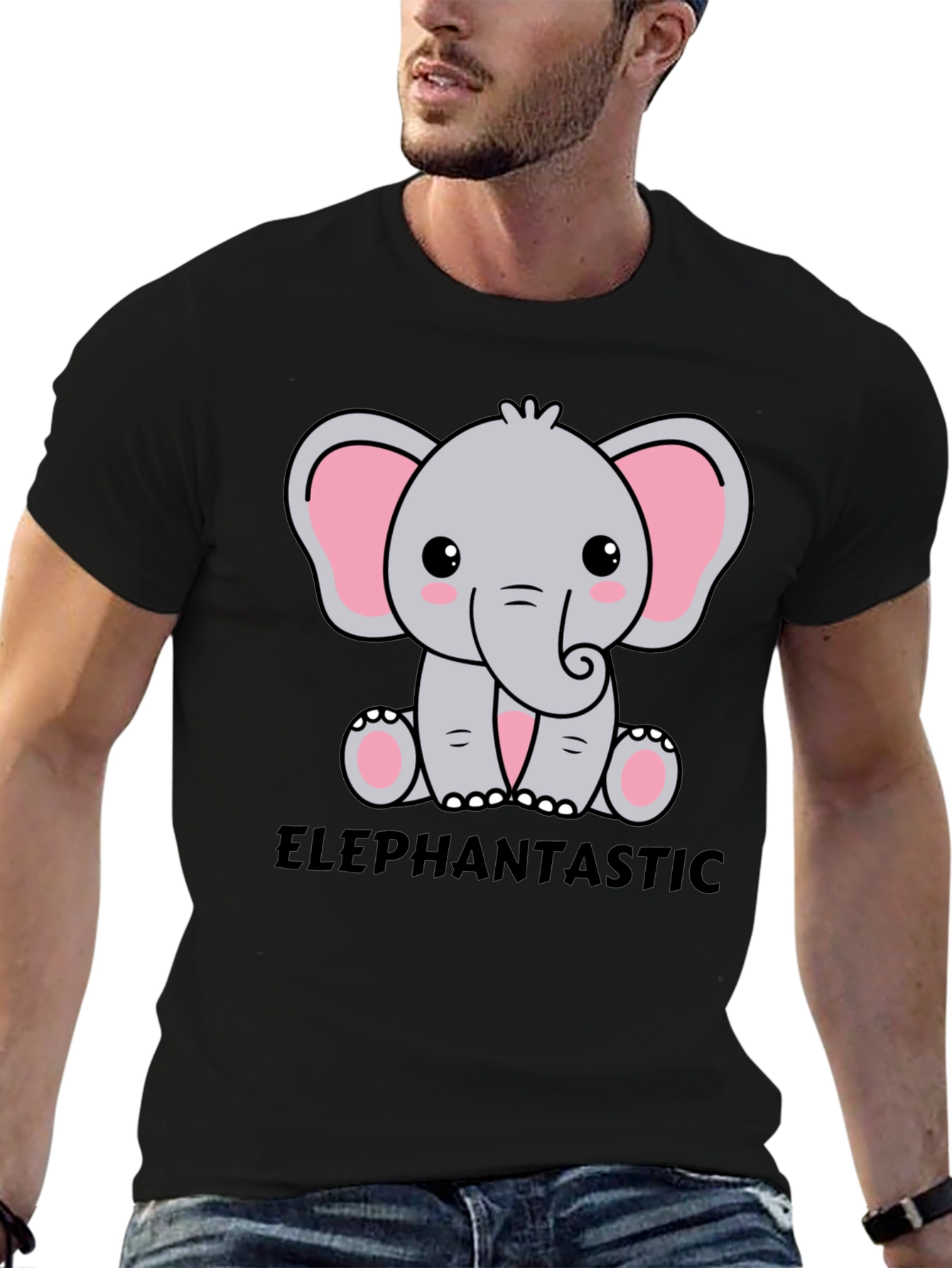 Elephantastic Graphic Tee - Cute Cartoon Elephant Design