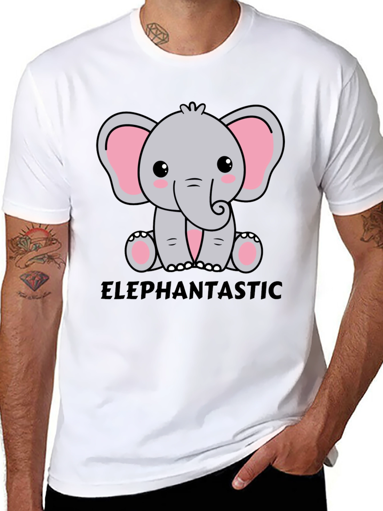 Elephantastic Graphic Tee - Cute Cartoon Elephant Design