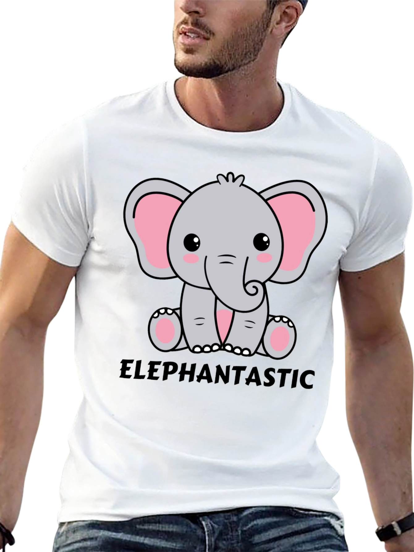 Elephantastic Graphic Tee - Cute Cartoon Elephant Design