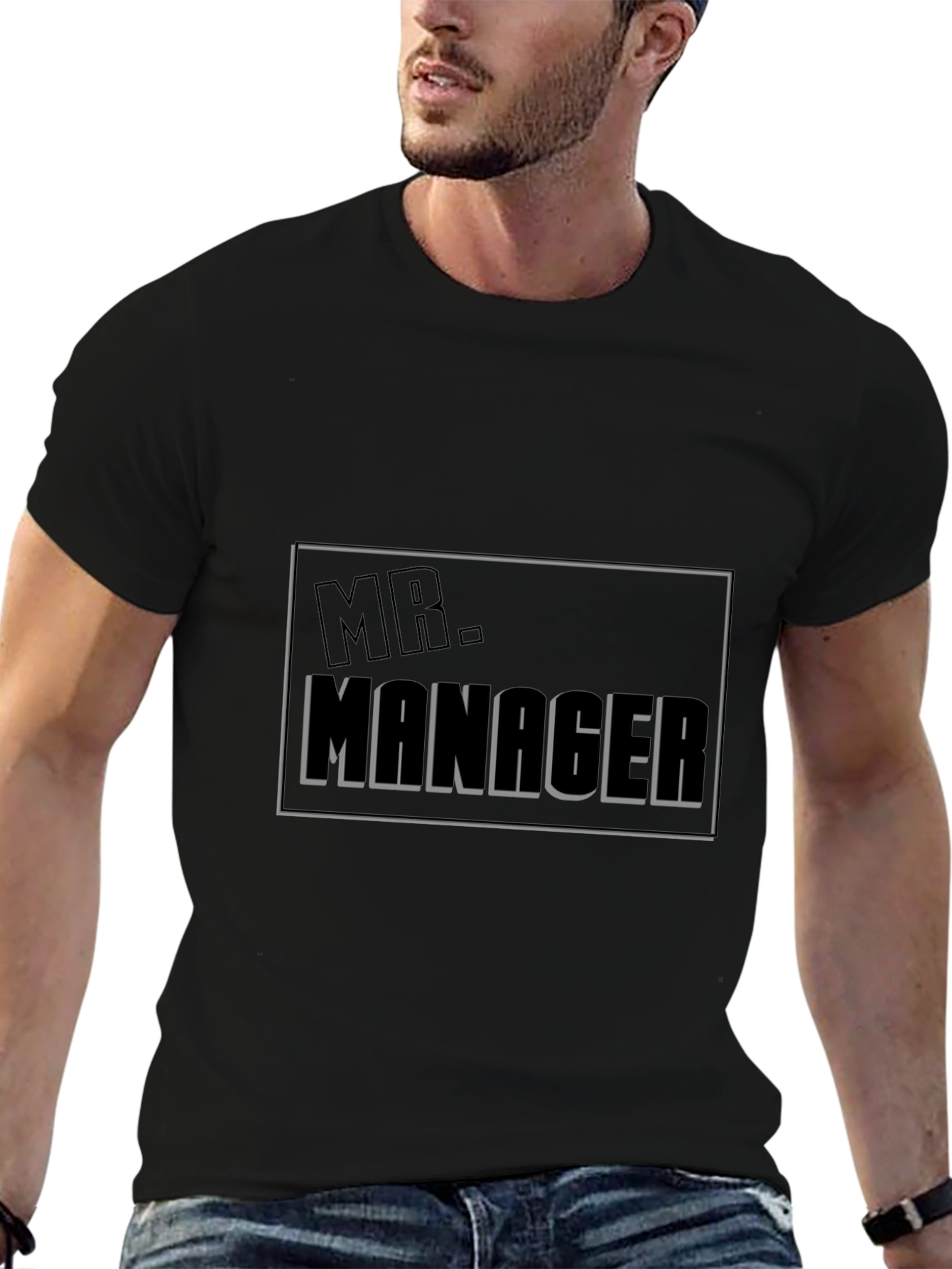 Mr. Manager Novelty Black T-Shirt