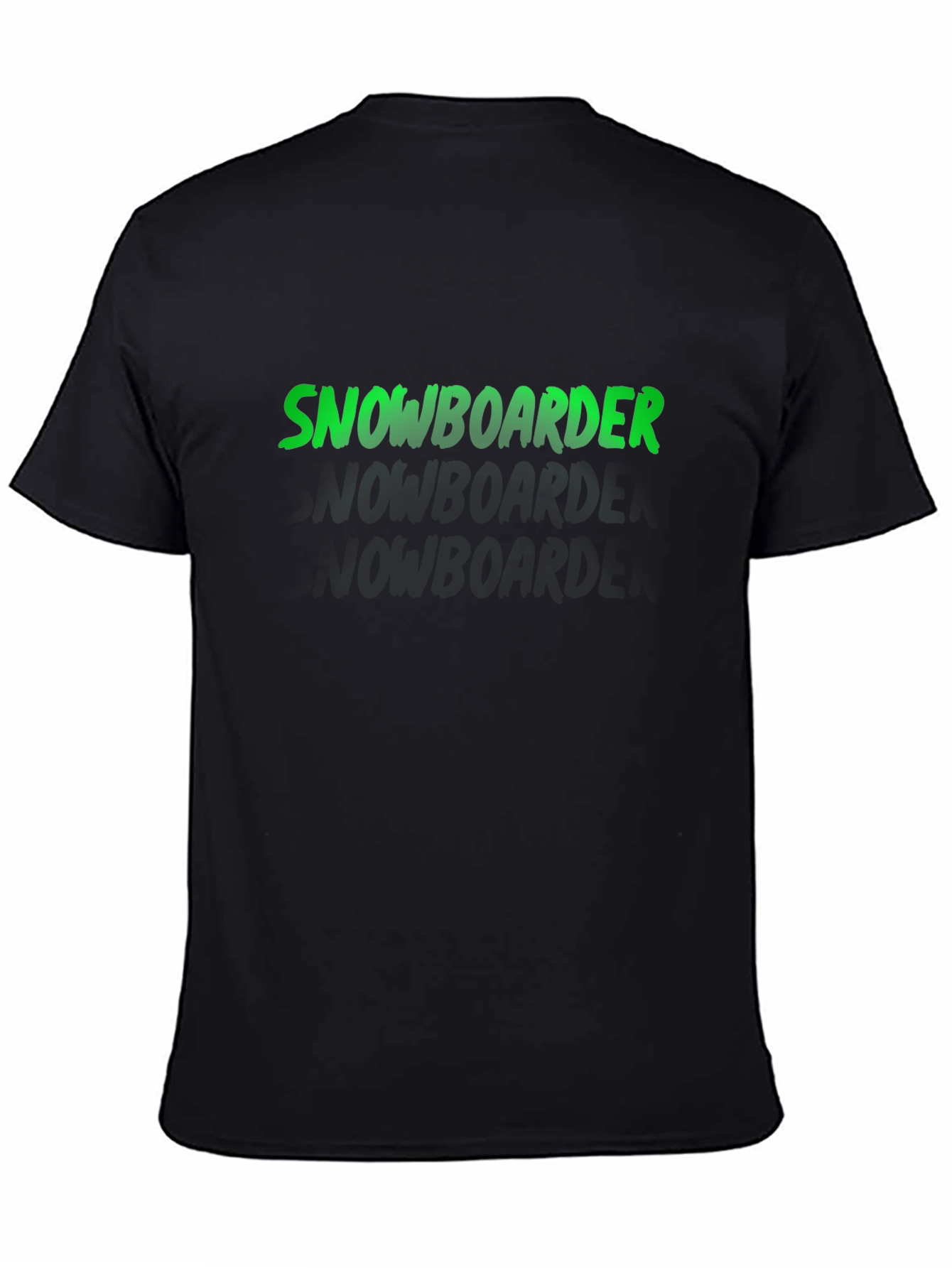 Snowboarder Graphic Tee - Black Casual T-Shirt