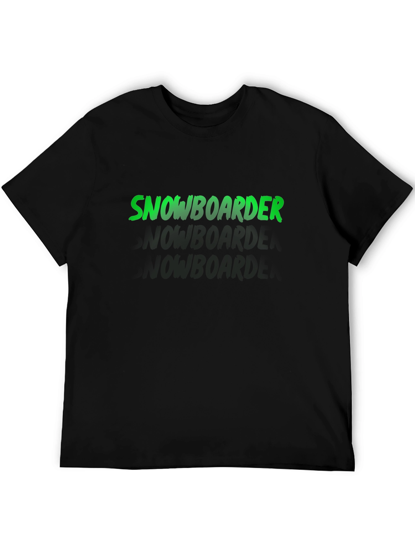 Snowboarder Graphic Tee - Black Casual T-Shirt