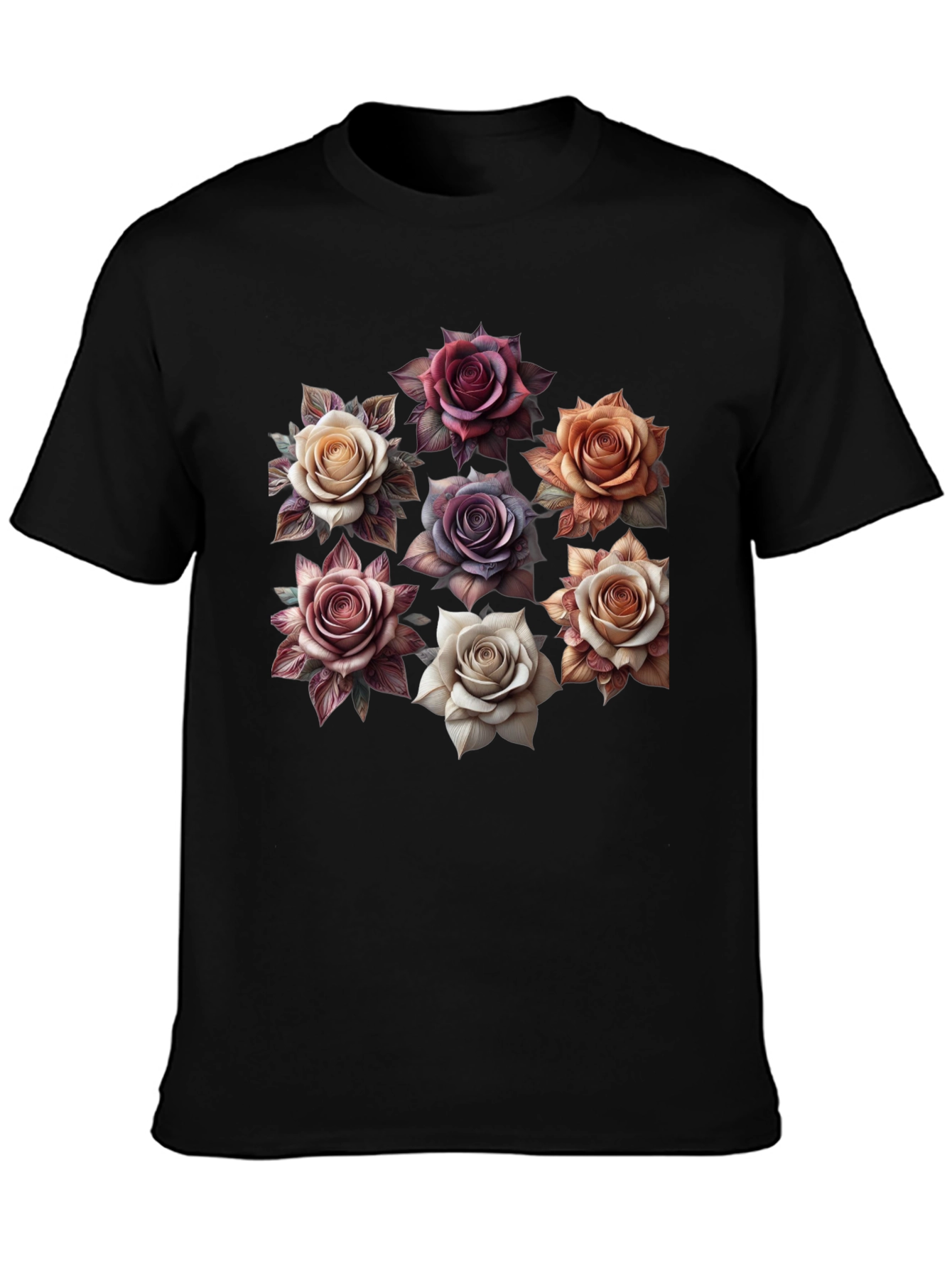 Floral Rose T-Shirt - Stylish Graphic Tee