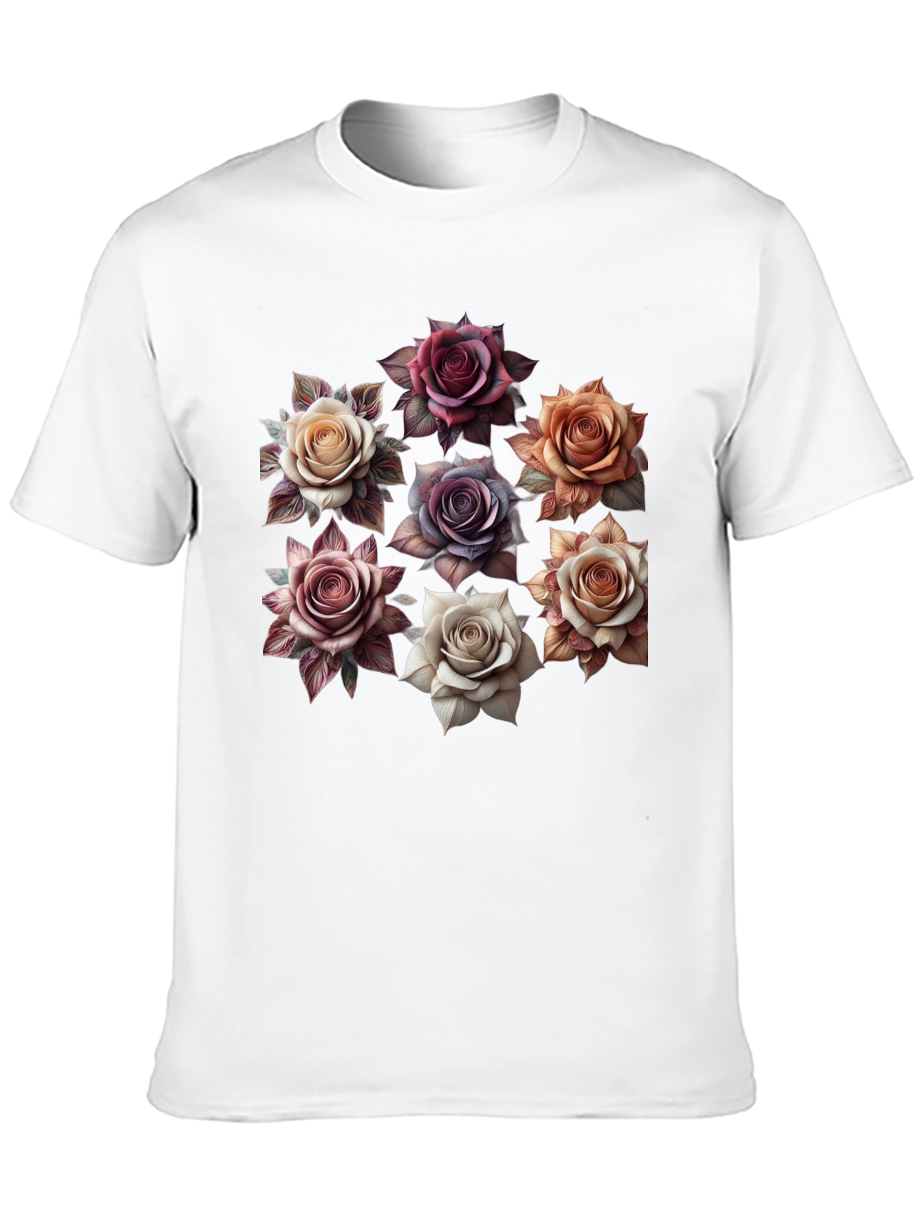 Floral Rose T-Shirt - Stylish Graphic Tee