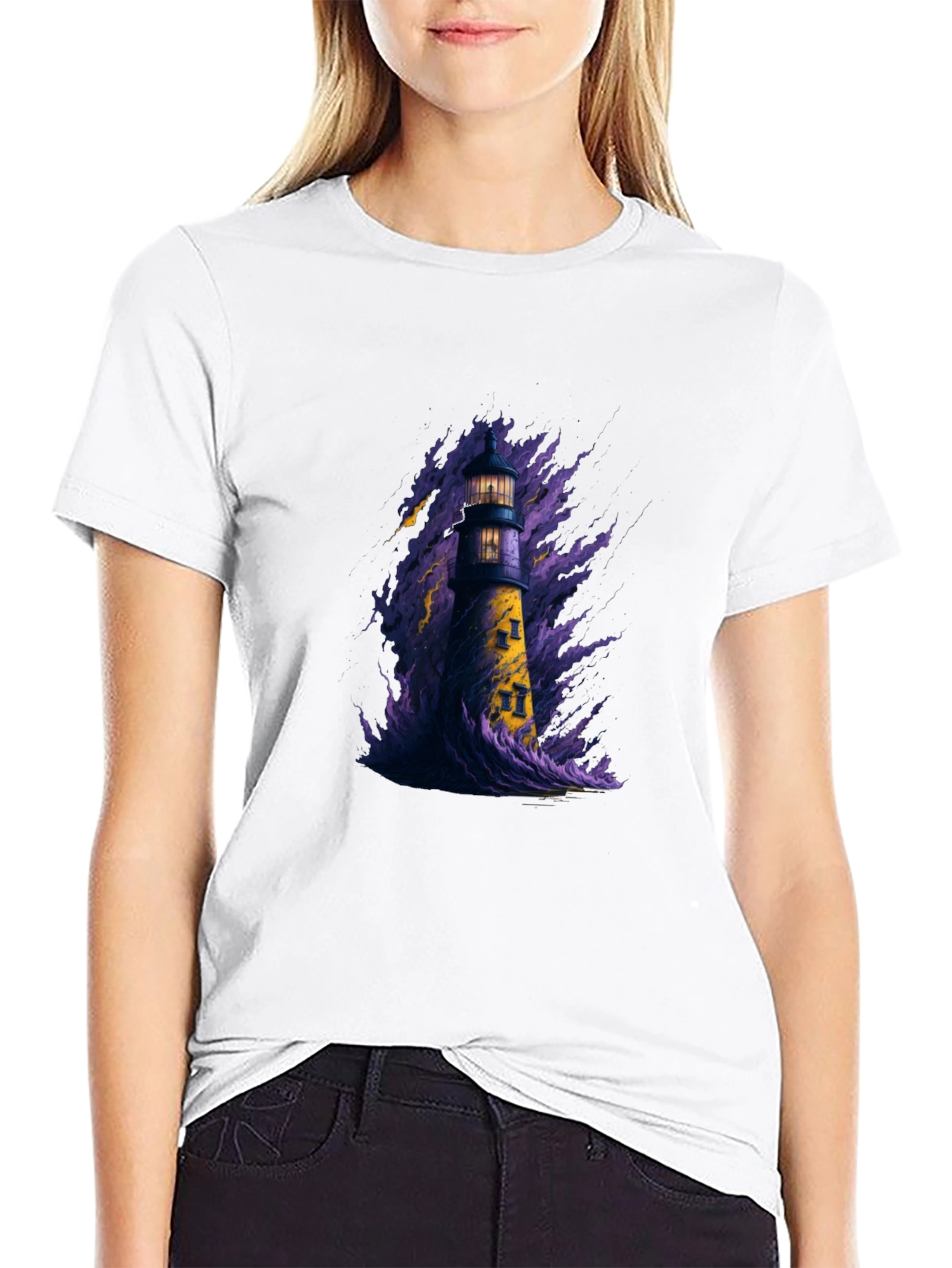 Lighthouse Graphic Tee - Dark Storm Design