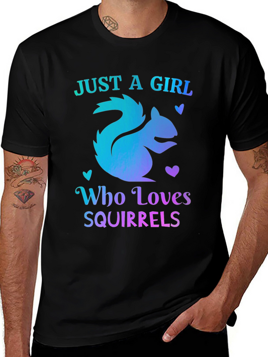 Girl Who Loves Squirrels T-Shirt