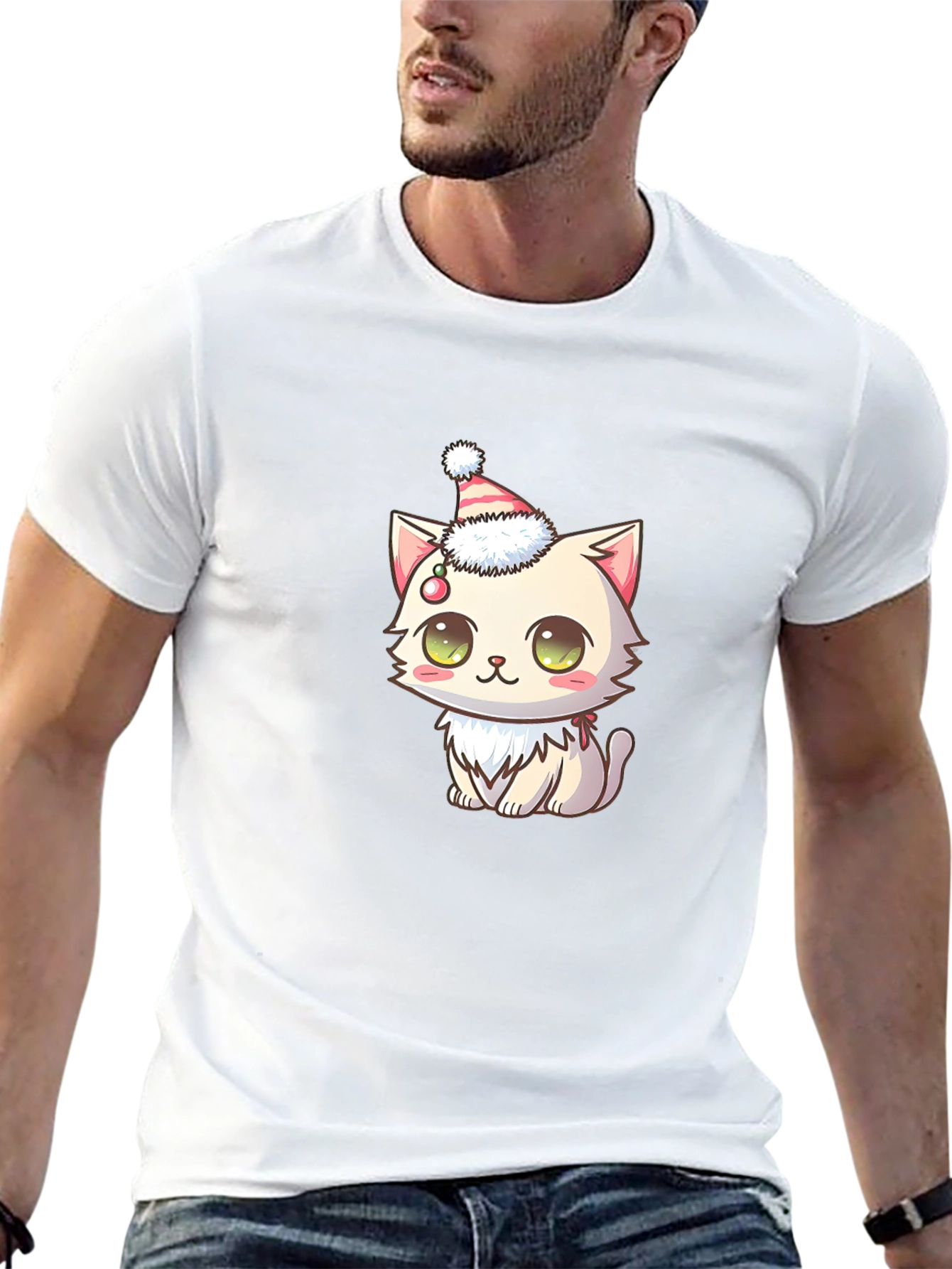 Cute Cat Christmas T-Shirt