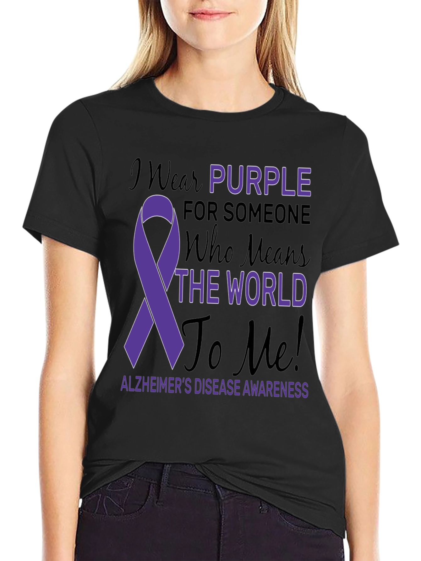 Purple Alzheimers Awareness T-Shirt