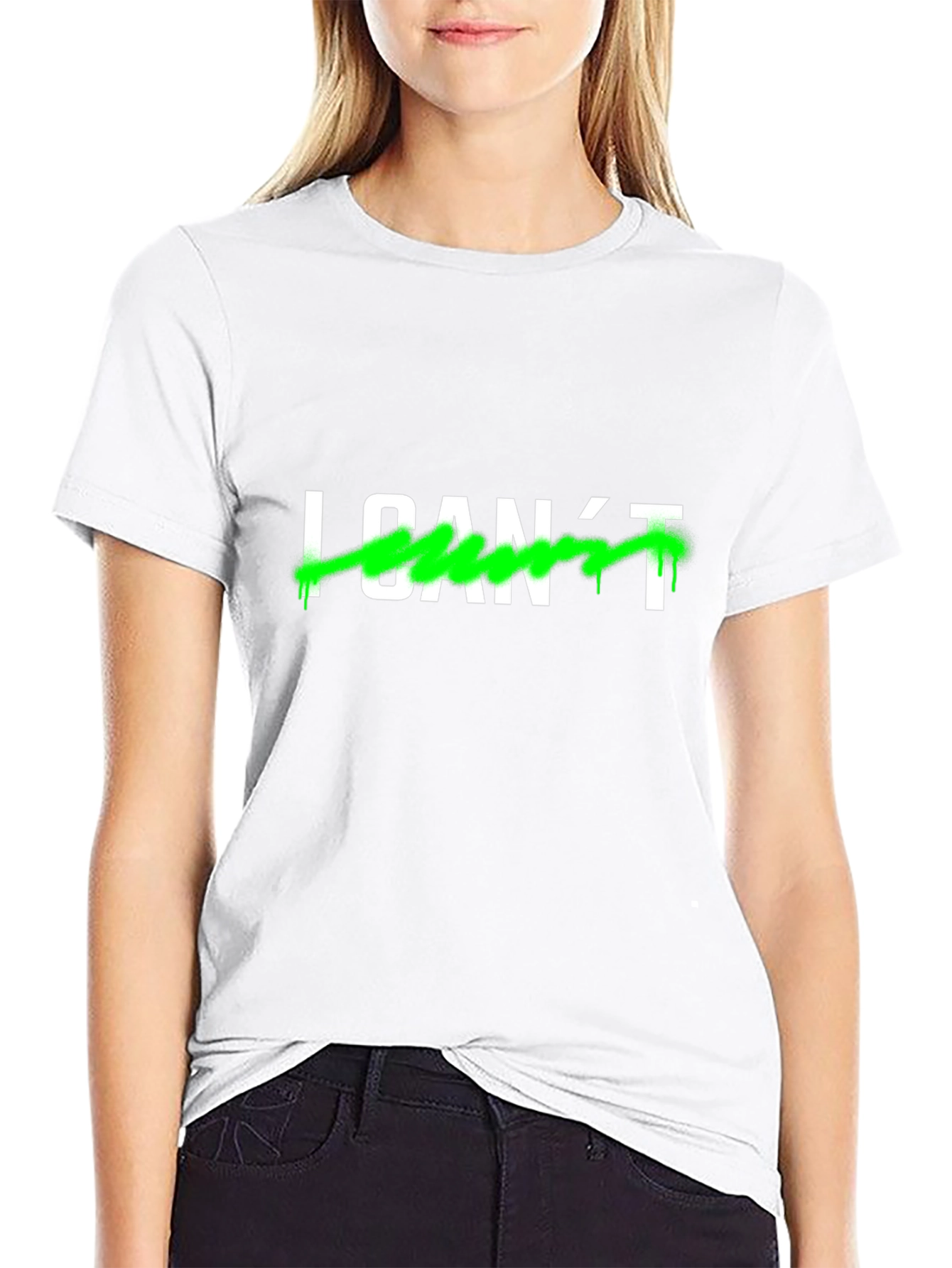 I CANT Mens Black Graphic T-Shirt