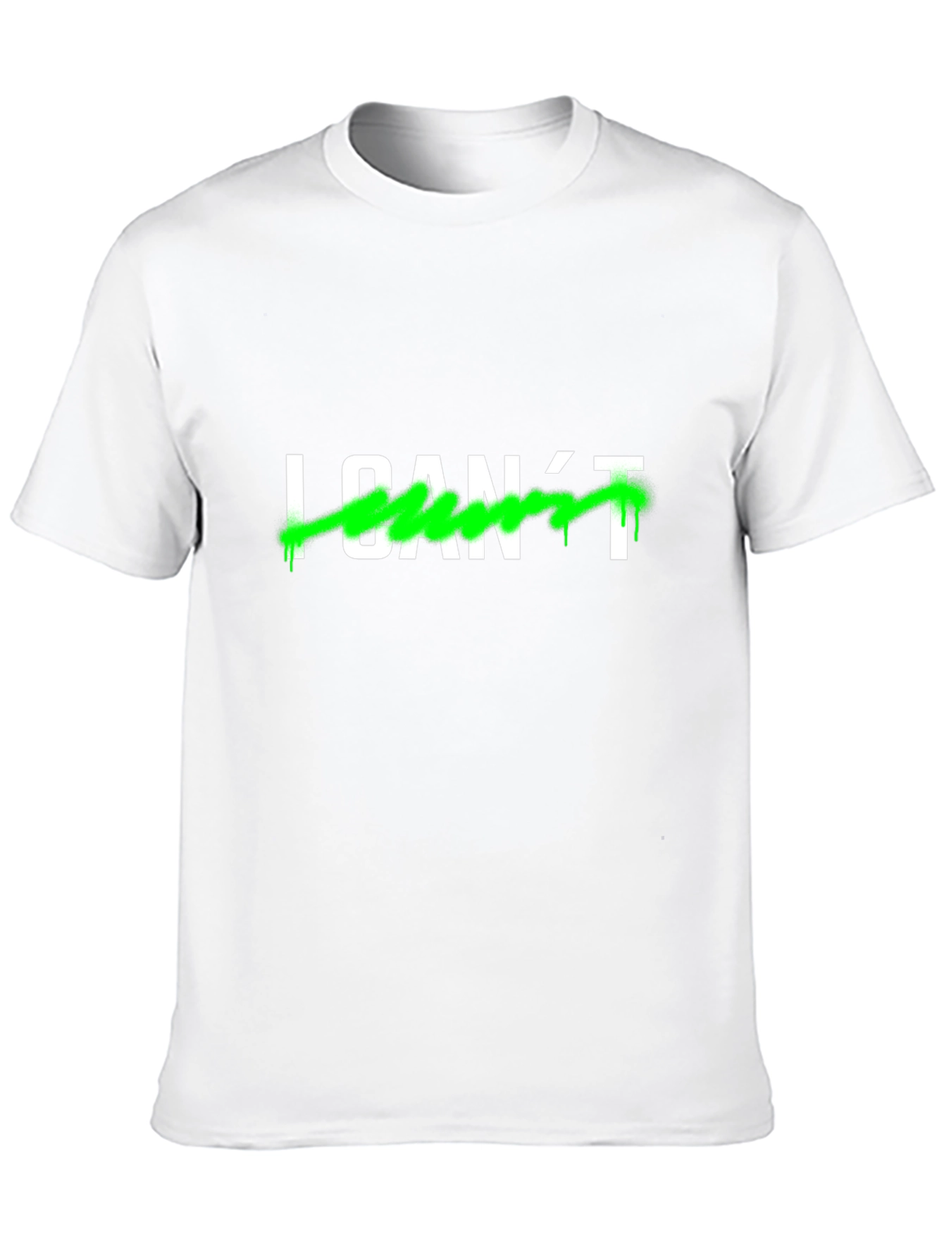 I CANT Mens Black Graphic T-Shirt