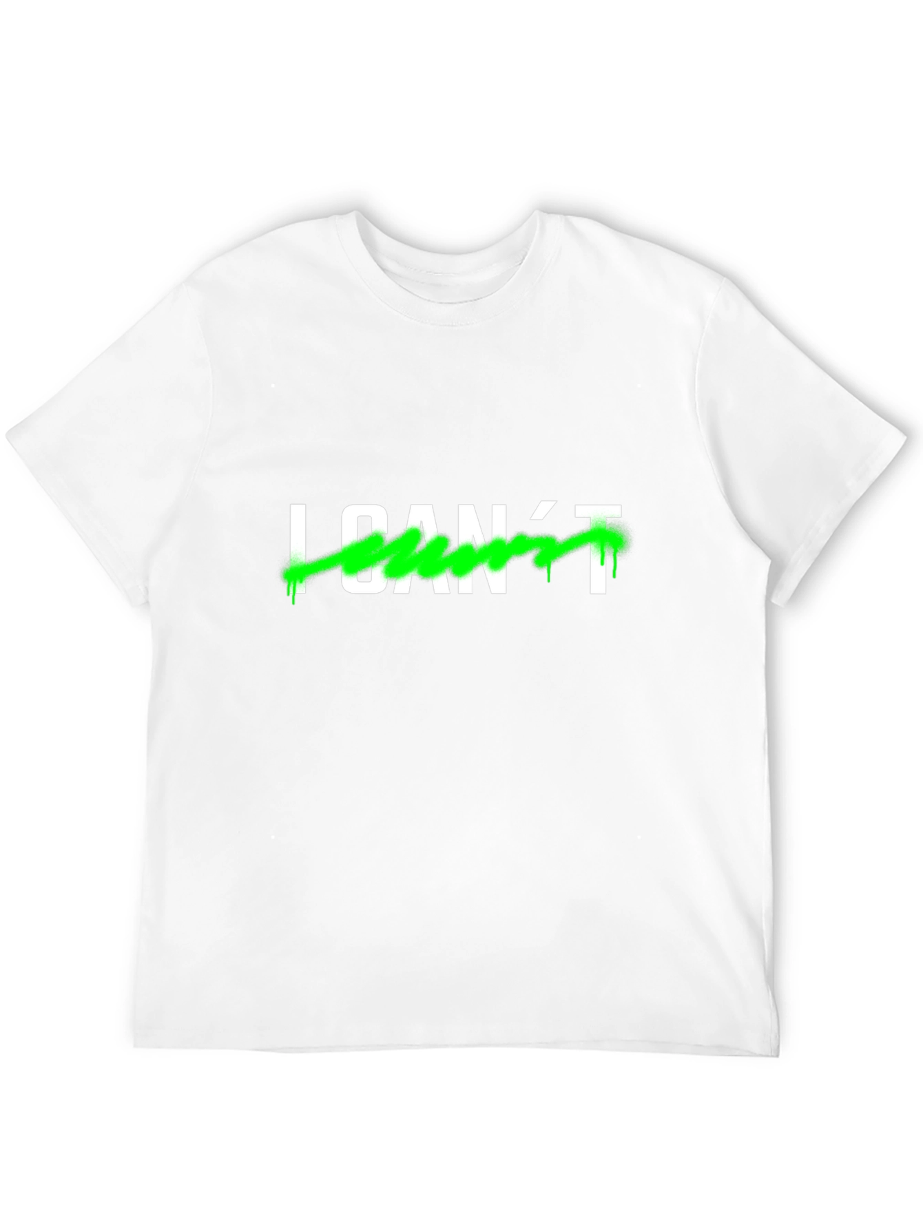 I CANT Mens Black Graphic T-Shirt