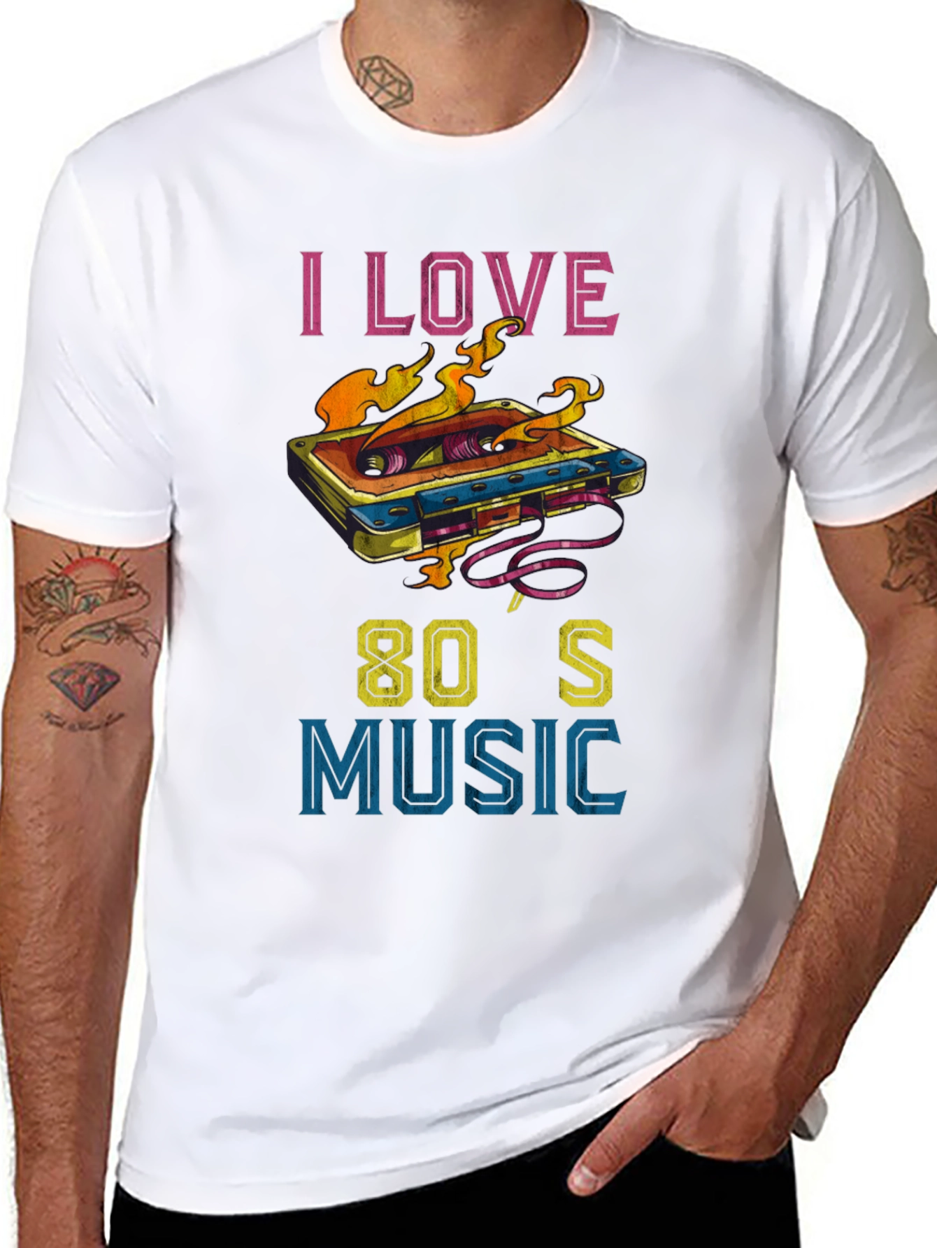 I Love 80s Music Graphic Tee