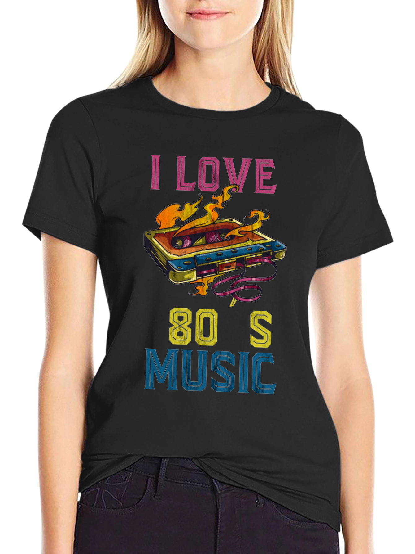 I Love 80s Music Graphic Tee