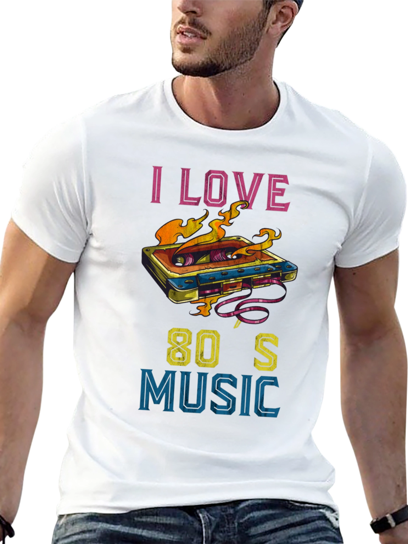 I Love 80s Music Graphic Tee