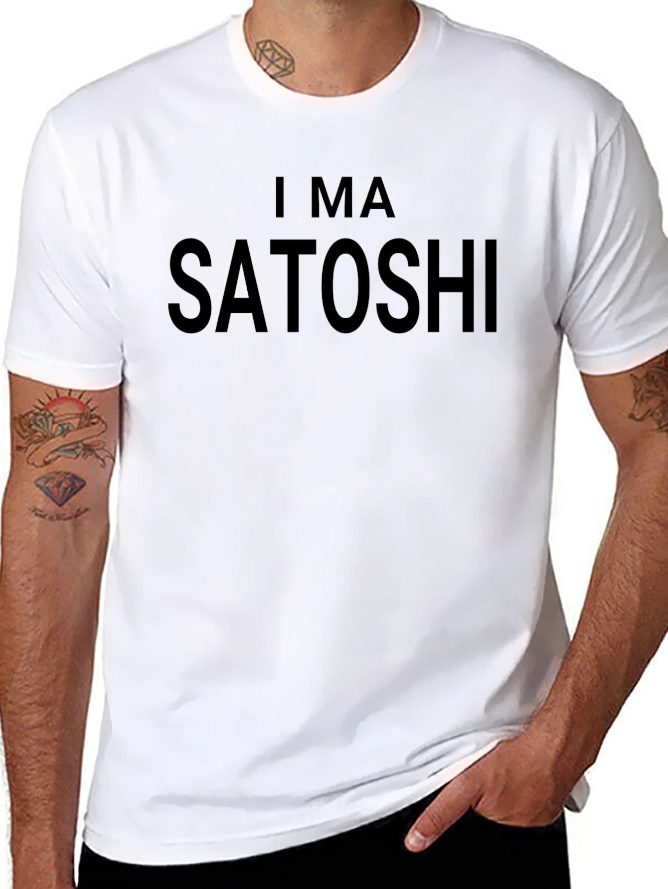 I MA SATOSHI T-Shirt - Crypto Enthusiast Apparel